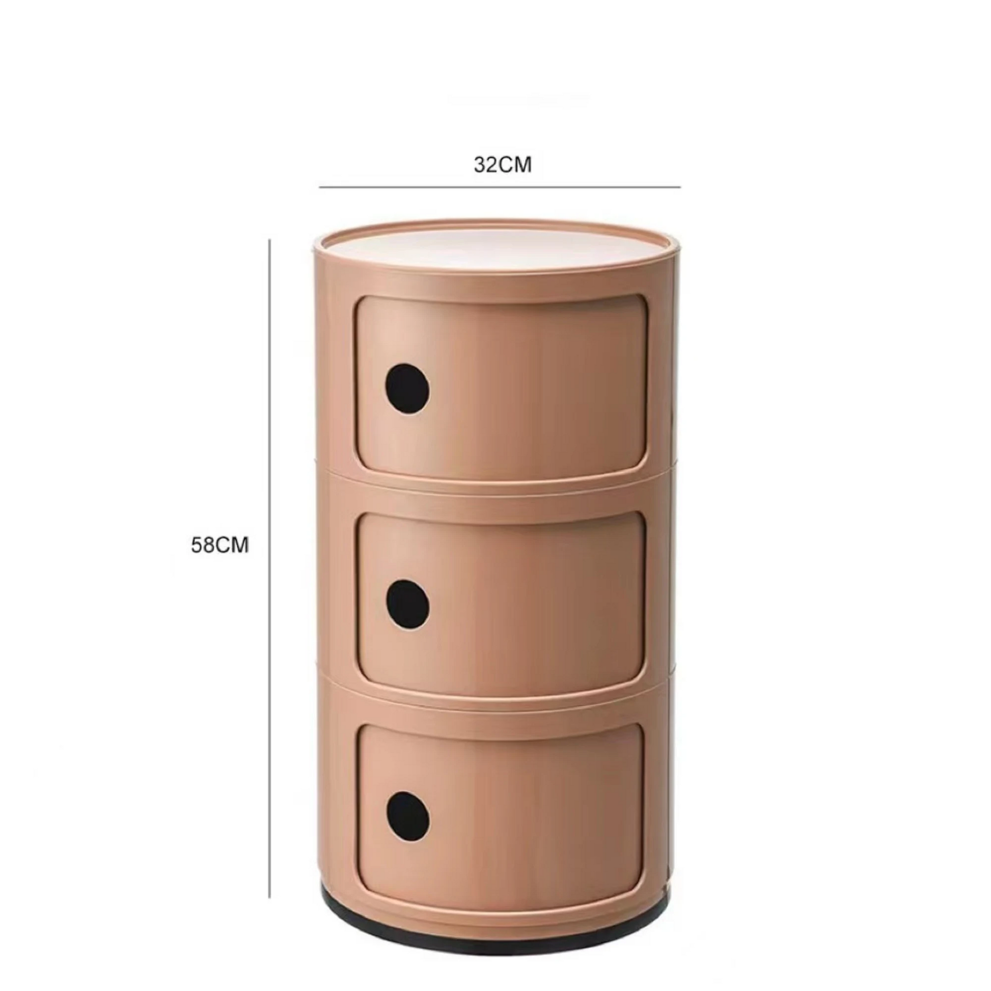 MODE Anna Ferrieri Componibili 3 Tier Storage Unit Replica, 32x58CM, Pink