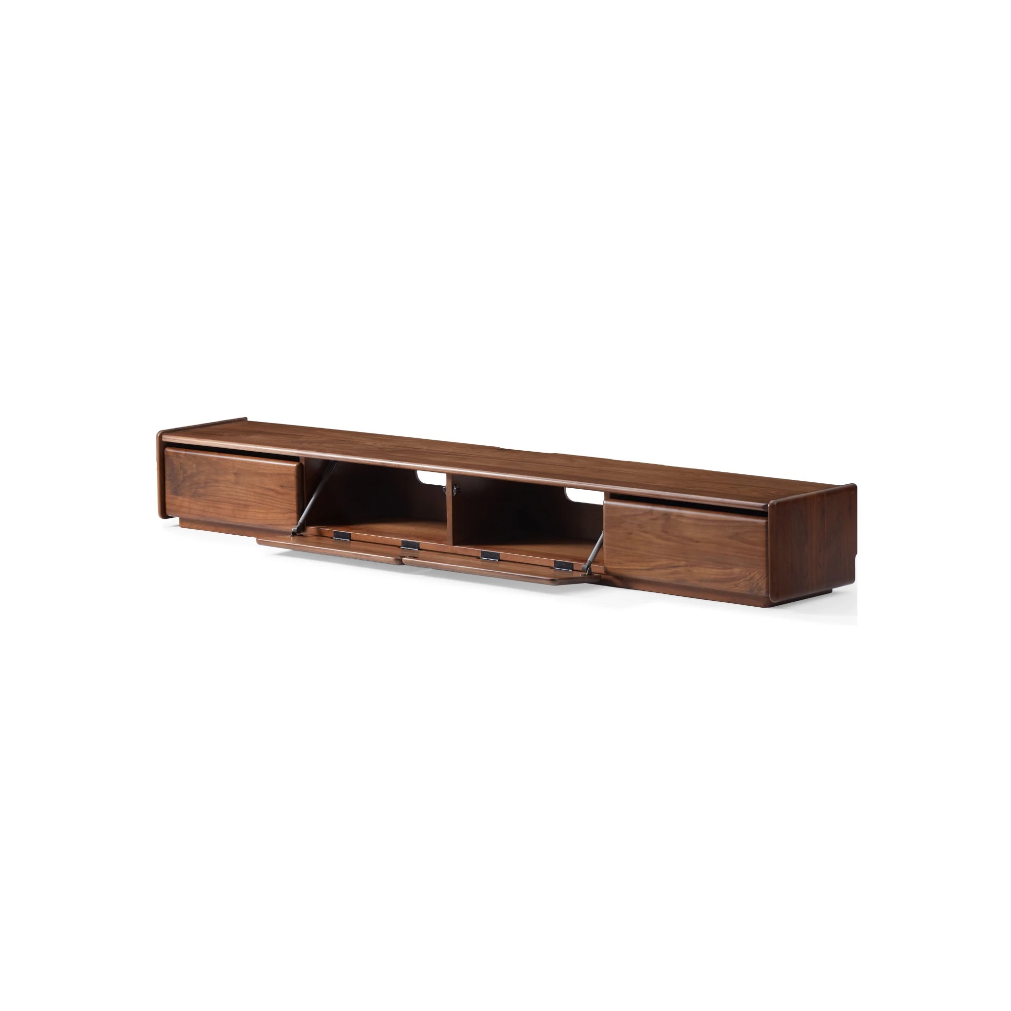 Solidwood Lucca Entertainment Unit, 220cm, American Black Walnut