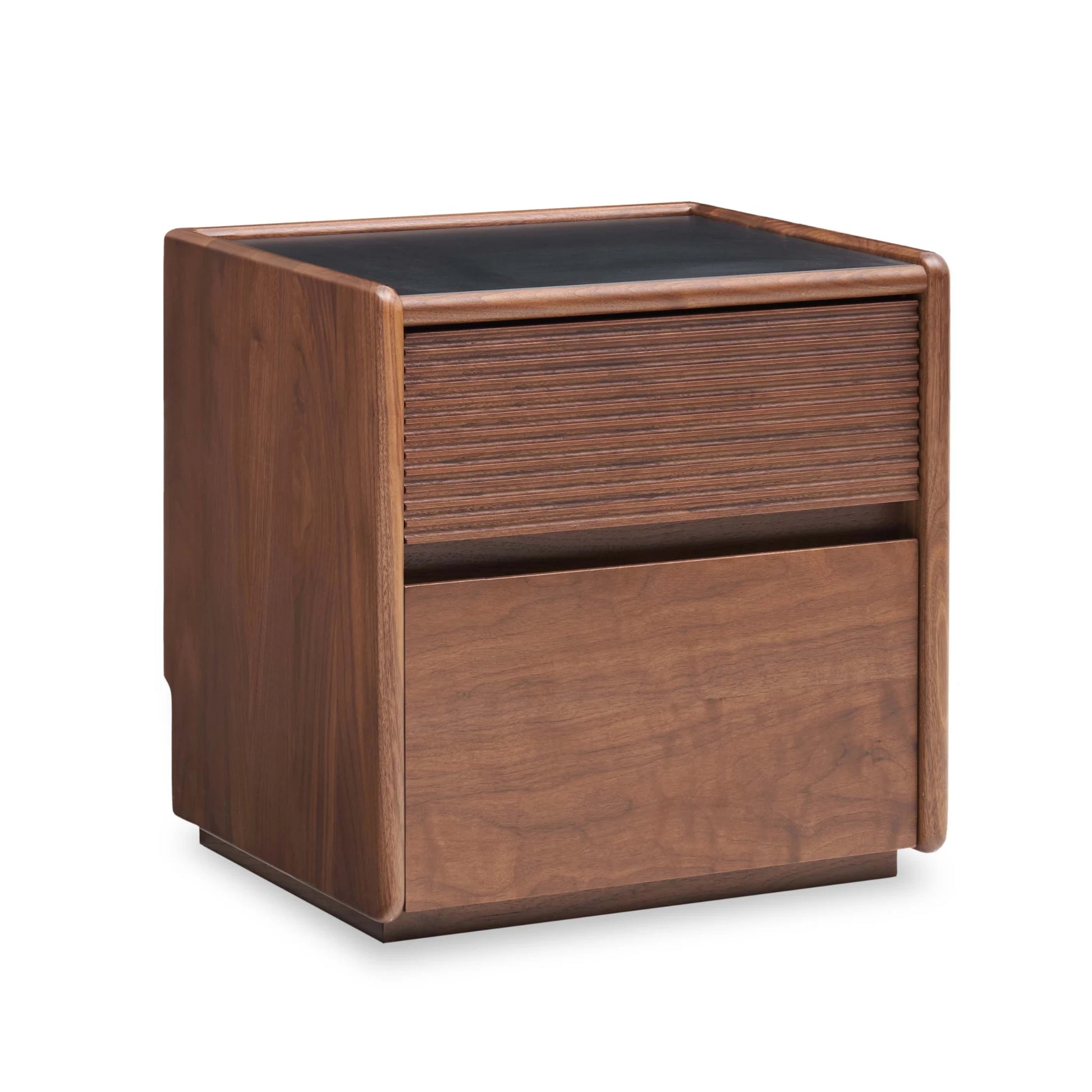 Solidwood Luxembourg Bedside Table, American Black Walnut, Wide
