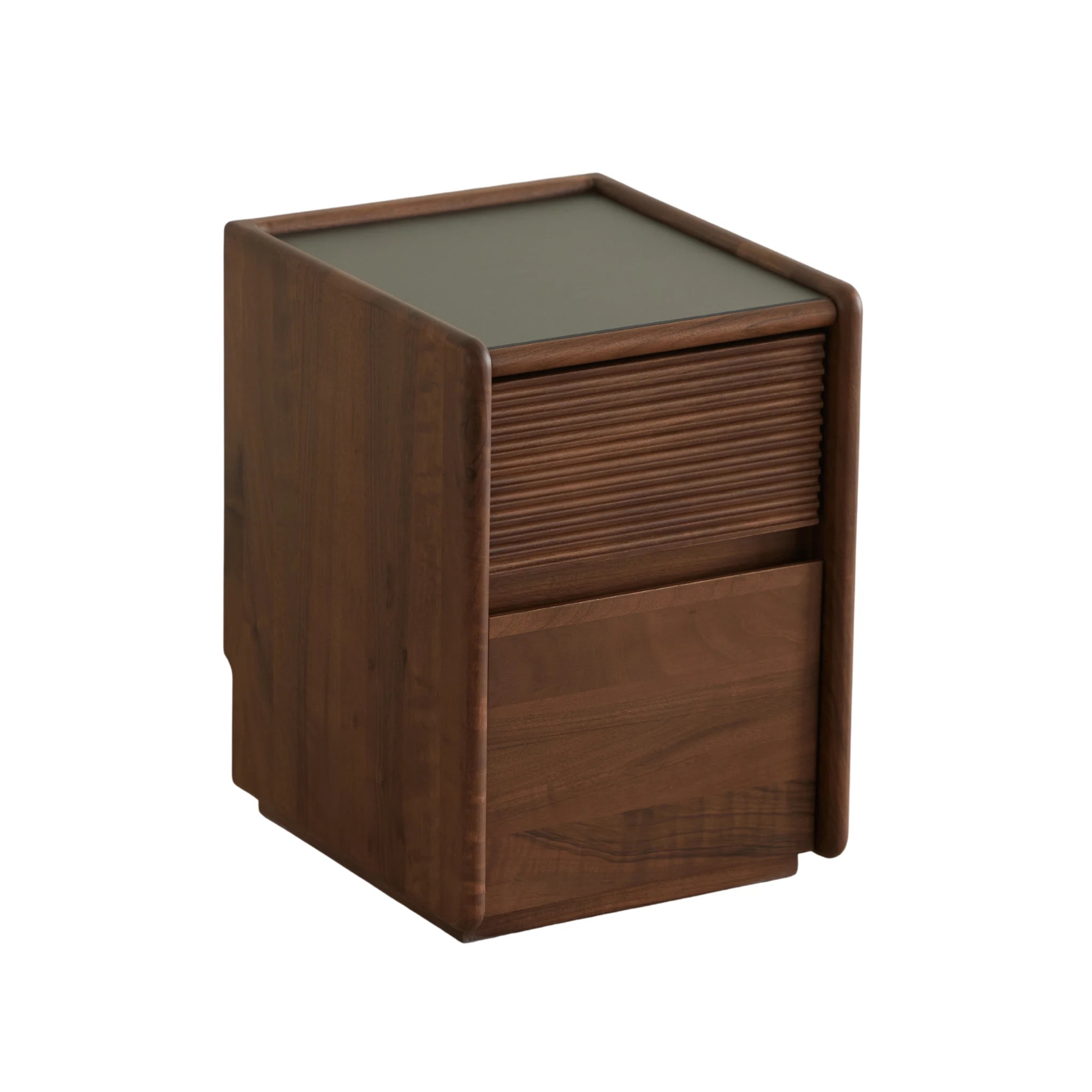 Solidwood Luxembourg Bedside Table, American Black Walnut, Compact