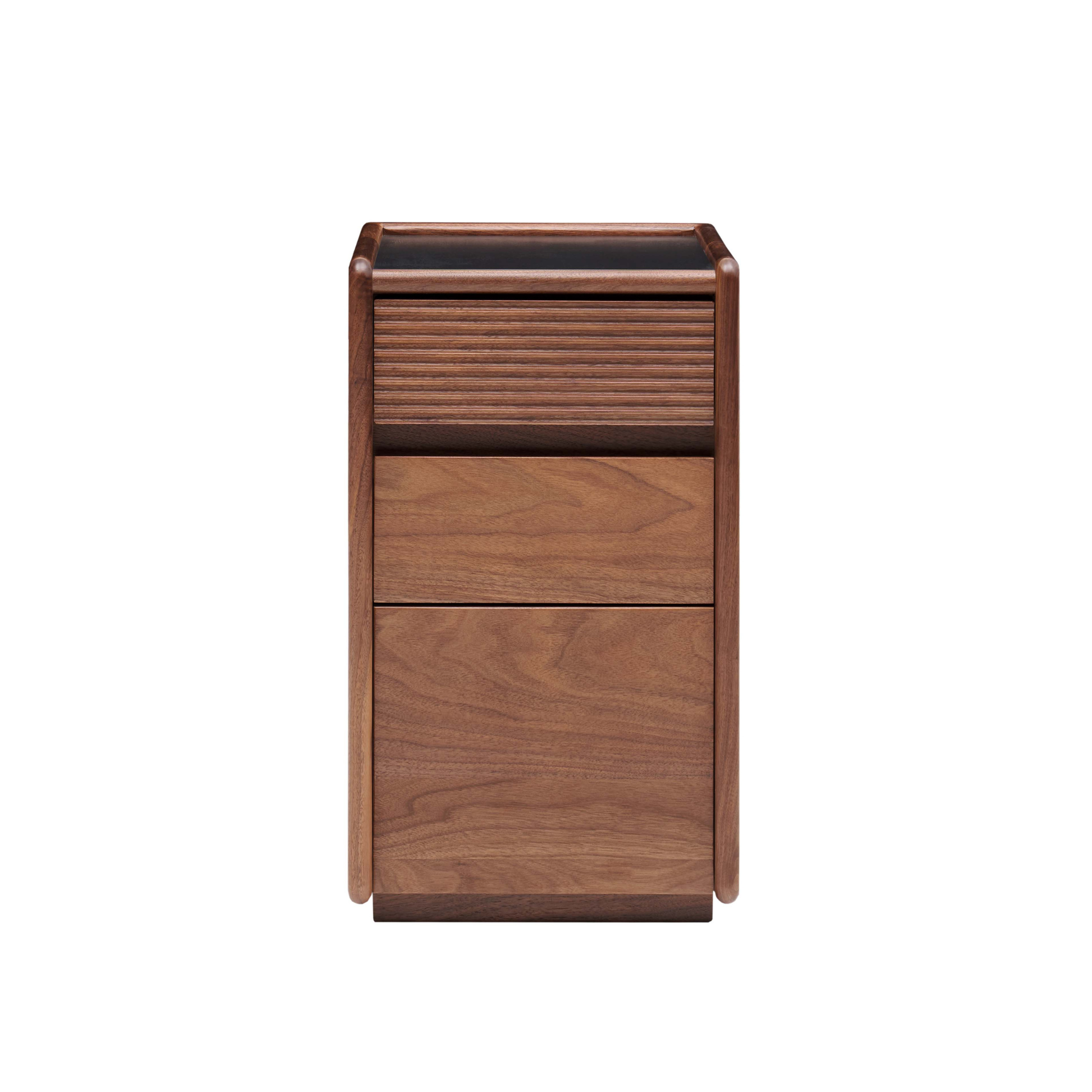 Solidwood Luxembourg Bedside Table, American Black Walnut, Tall