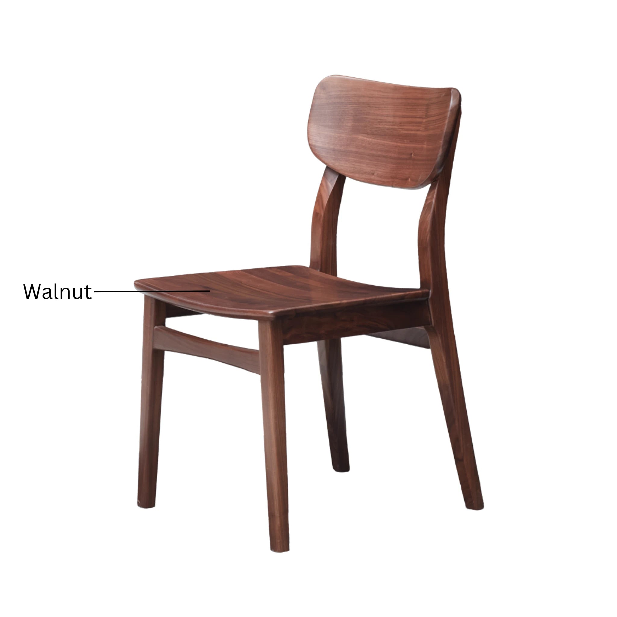 Solidwood Luxembourg Dining Chair, American Black Walnut, Set of 2