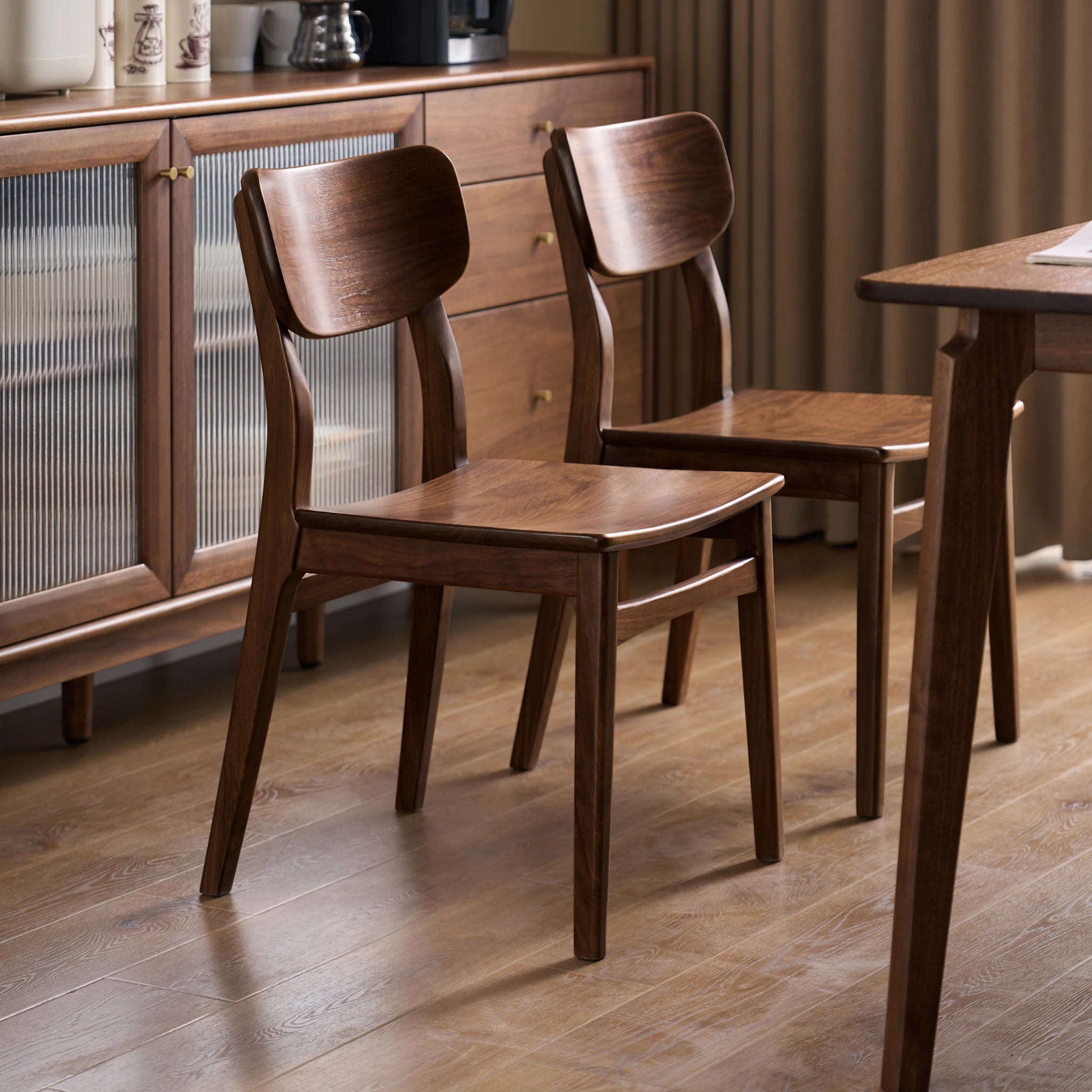 Solidwood Luxembourg Dining Chair, American Black Walnut, Set of 4