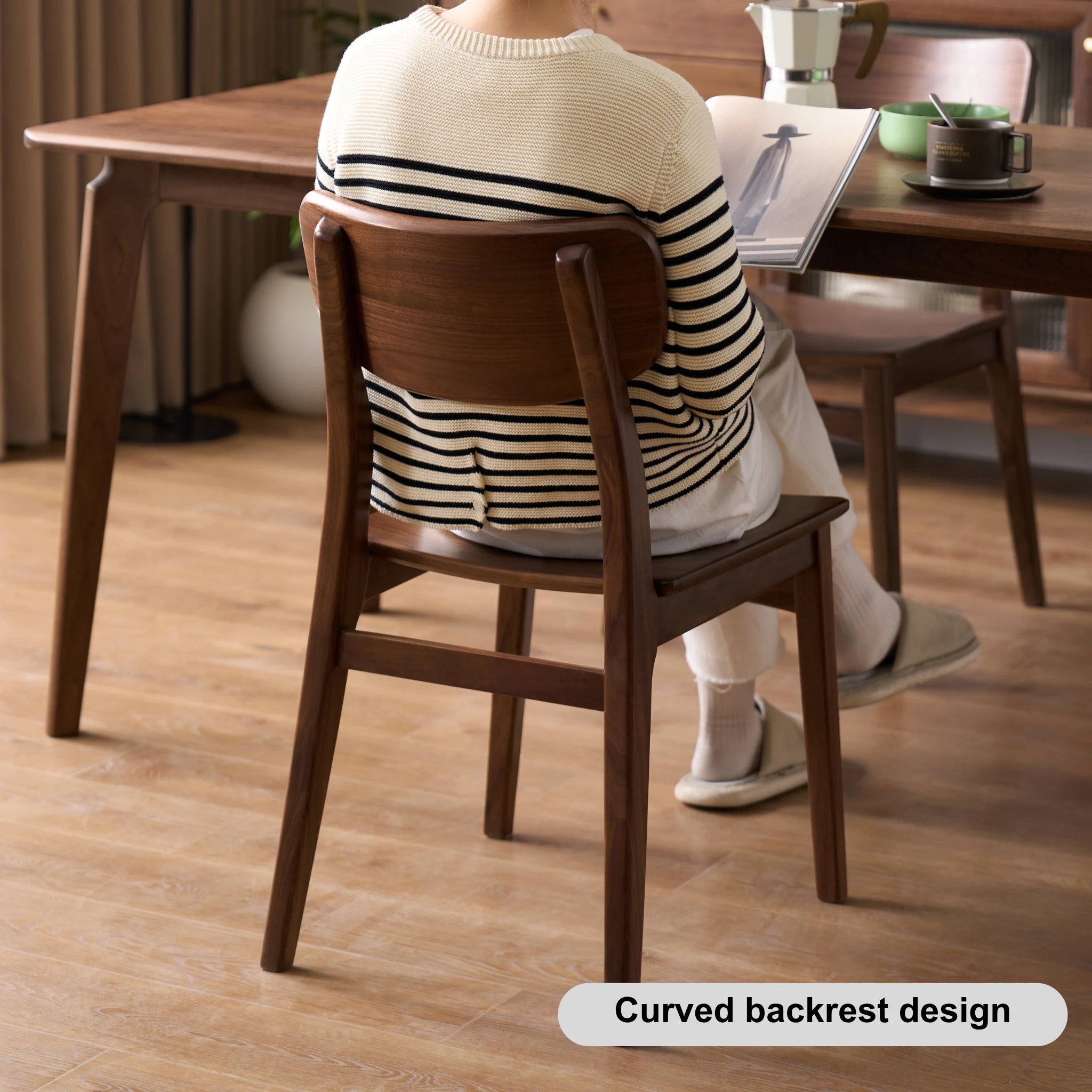 Solidwood Luxembourg Dining Chair, American Black Walnut, Set of 4