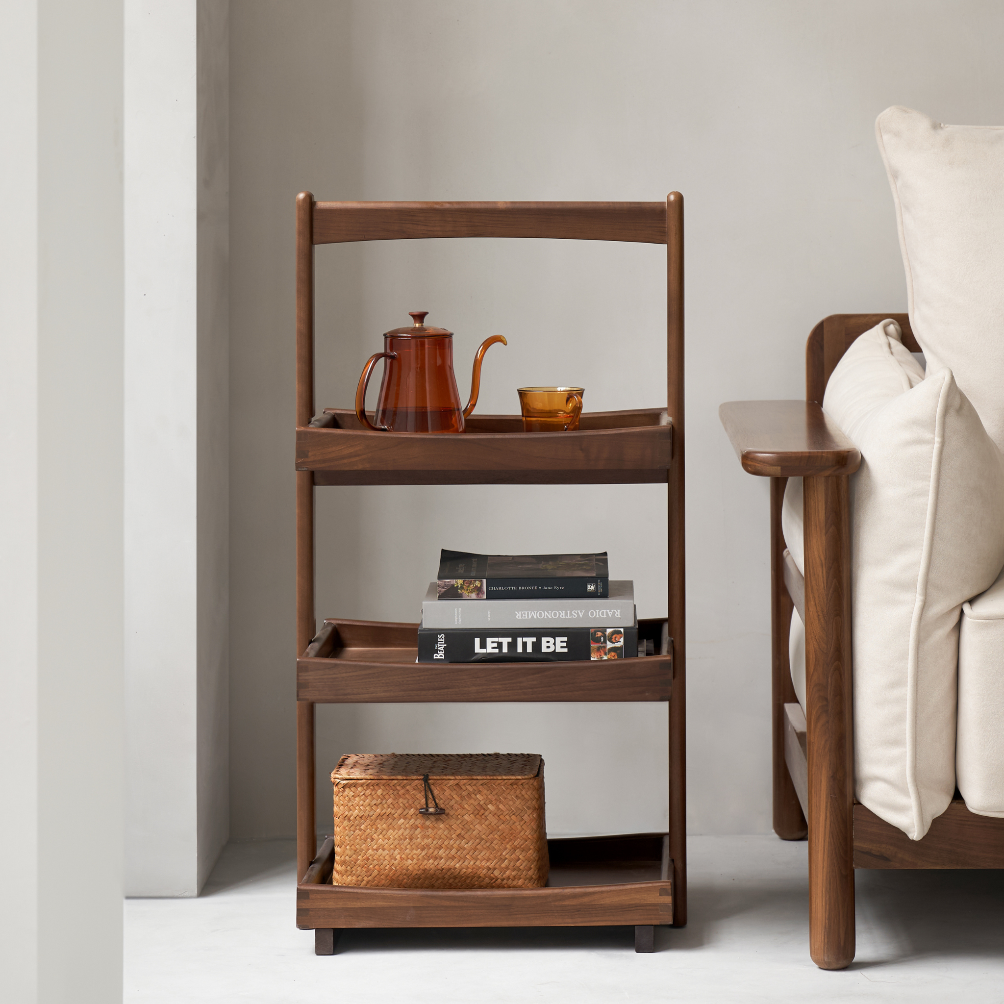 Solidwood Luxembourg Side Table, American Black Walnut