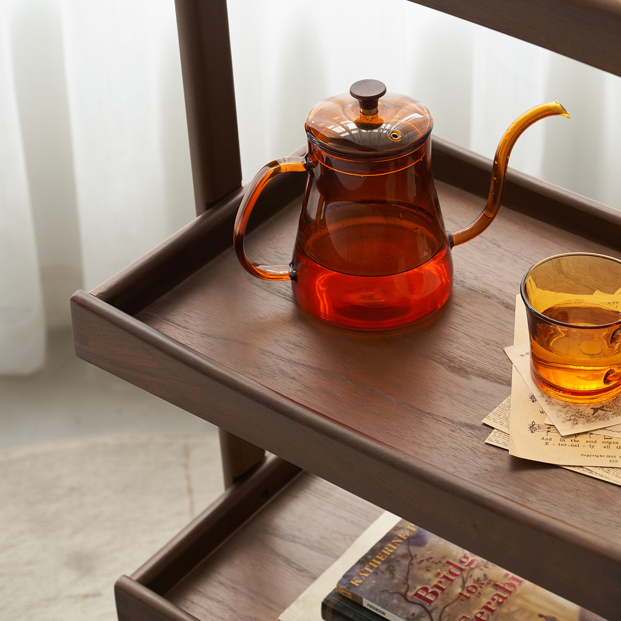 Solidwood Luxembourg Side Table, American Black Walnut