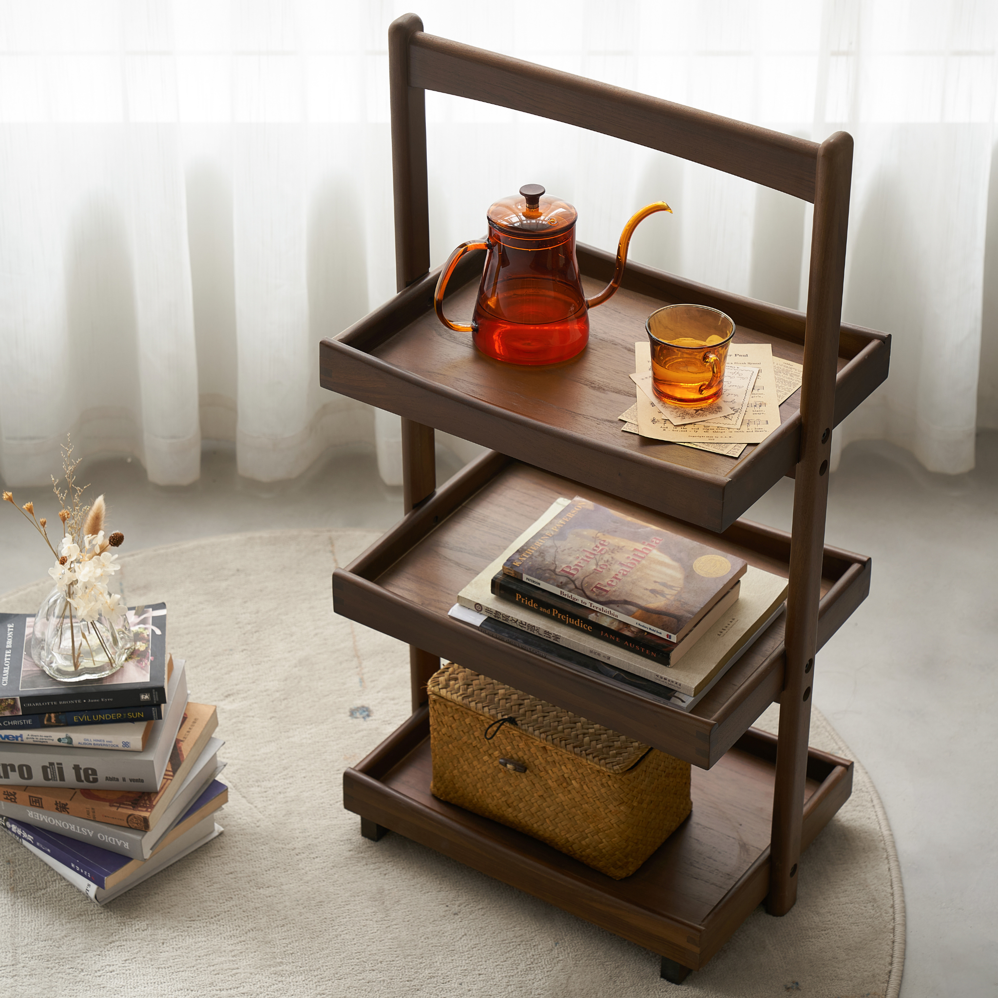 Solidwood Luxembourg Side Table, American Black Walnut