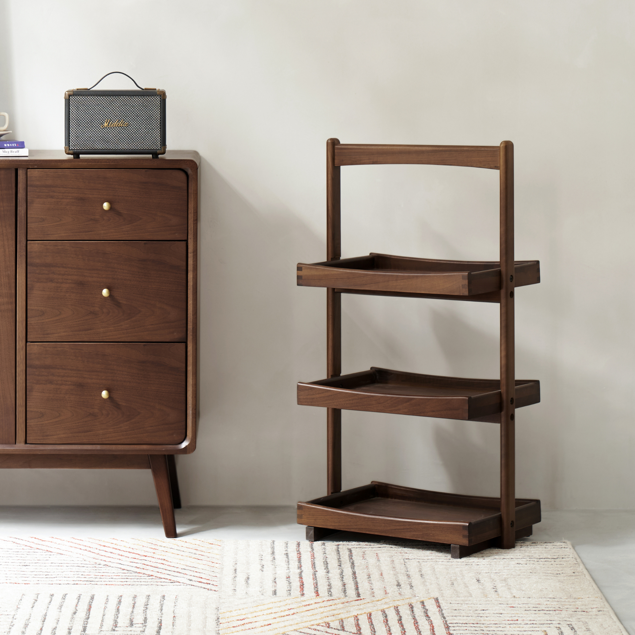 Solidwood Luxembourg Side Table, American Black Walnut