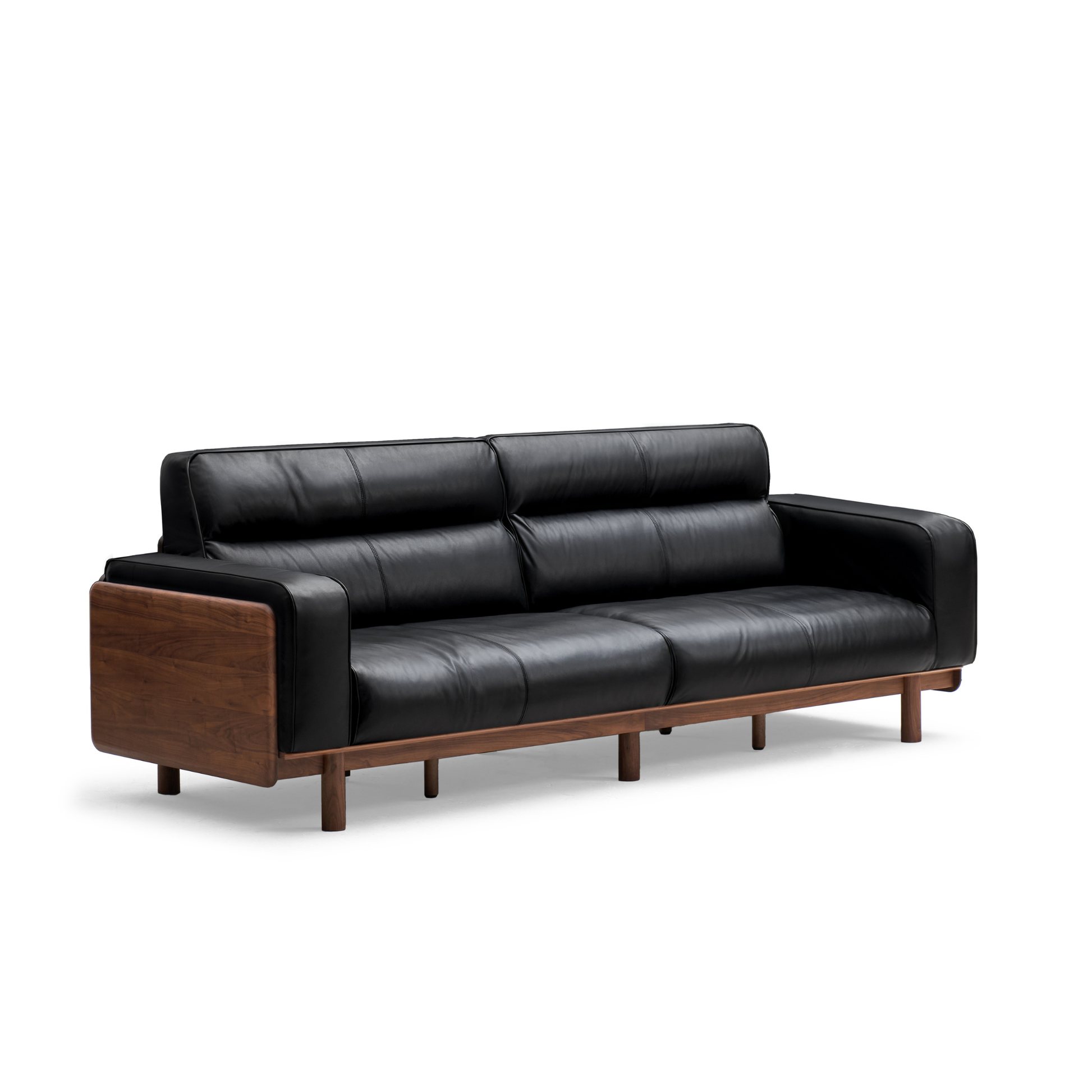 Solidwood Luxembourg 4-Seater Leather Sofa