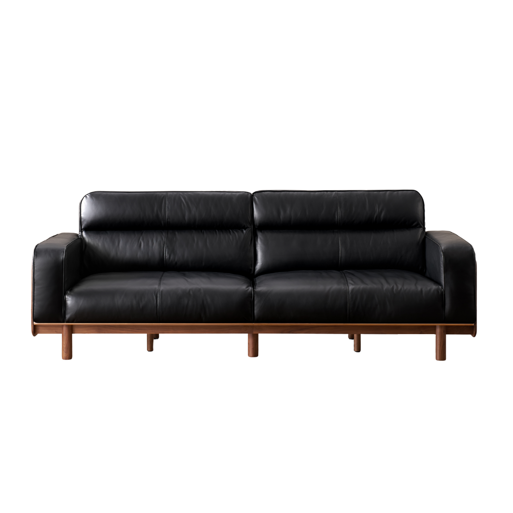 Solidwood Luxembourg 4-Seater Leather Sofa