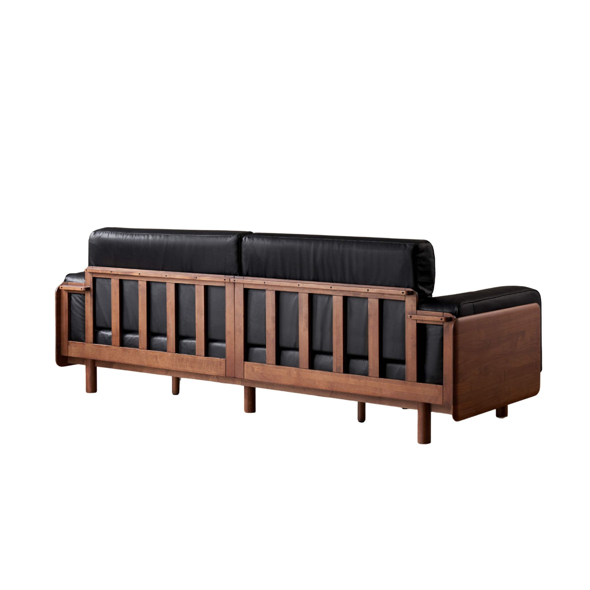 Solidwood Luxembourg 4-Seater Leather Sofa