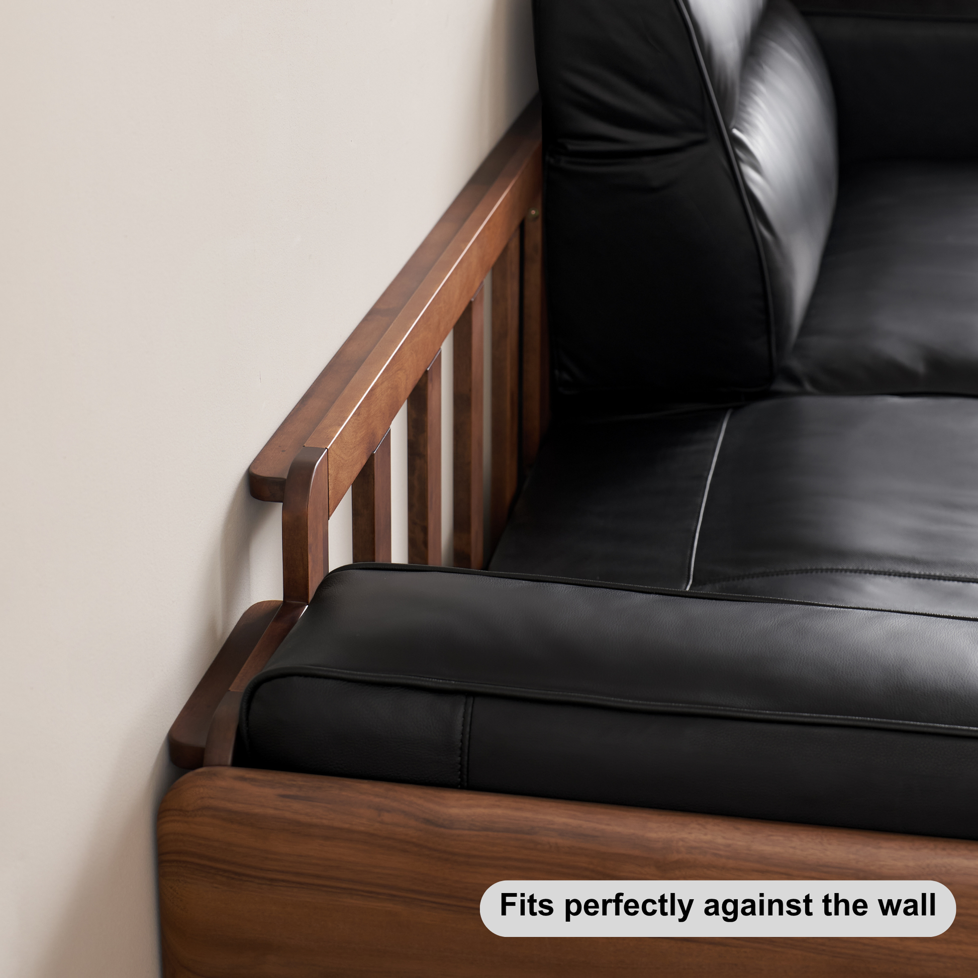 Solidwood Luxembourg 4-Seater Leather Sofa