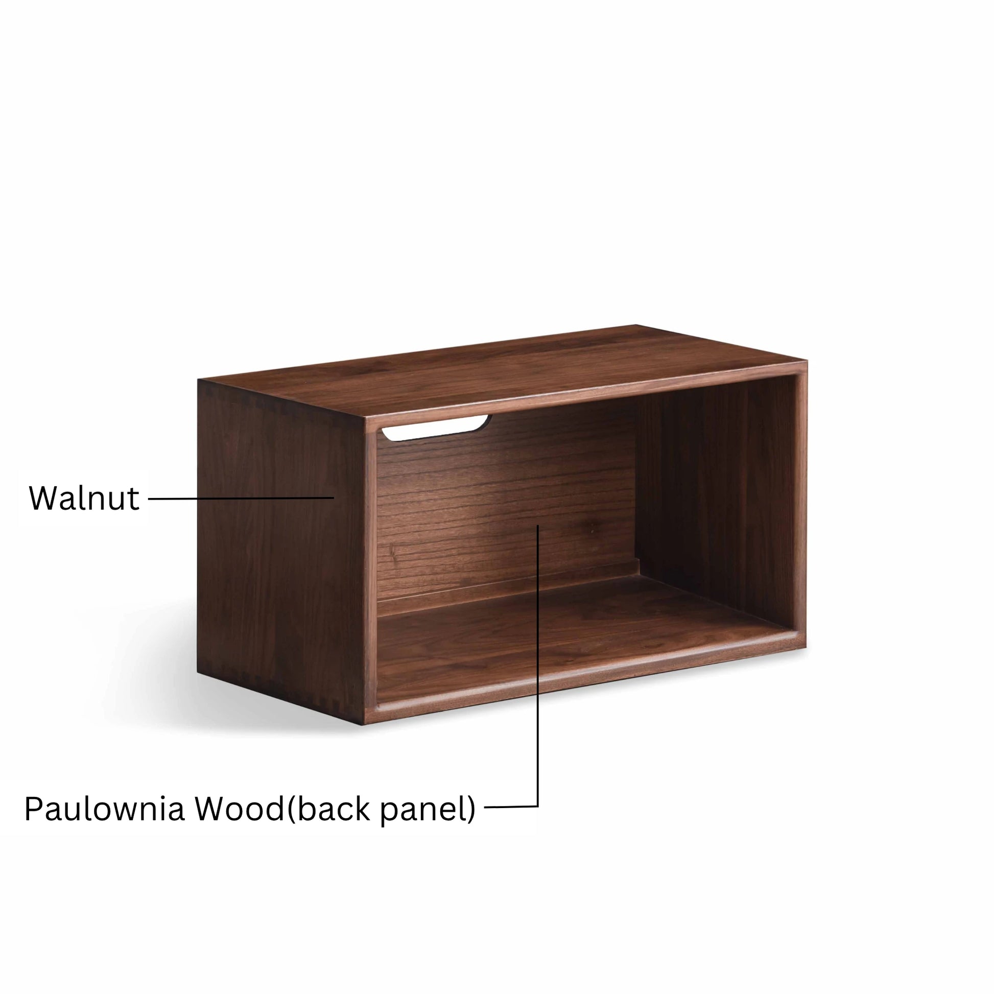 Solidwood Luxembourg 1-Cube Module, American Black Walnut