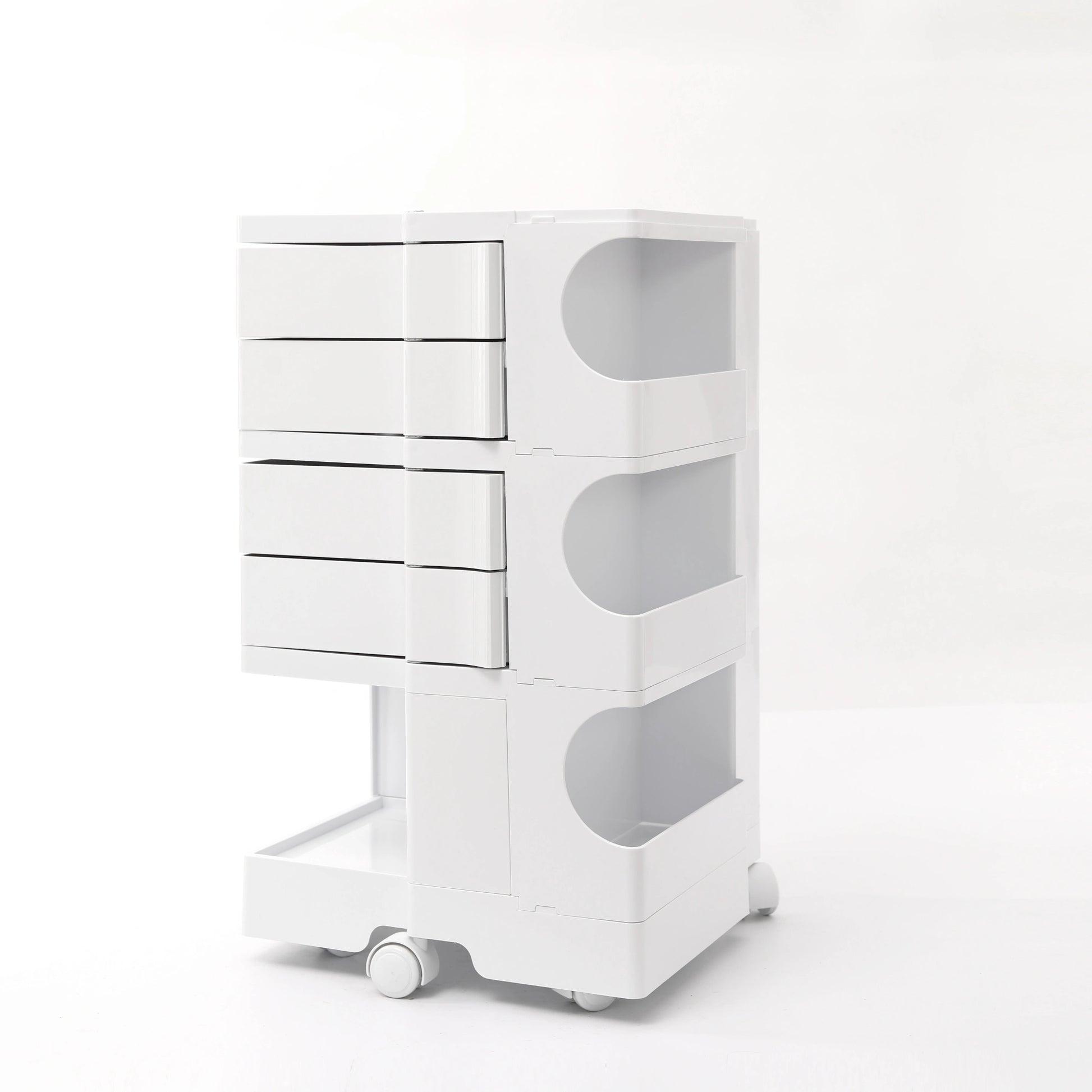 MODE Joe Colombo 3 Tier Boby Storage Trolley Cart Replica, White