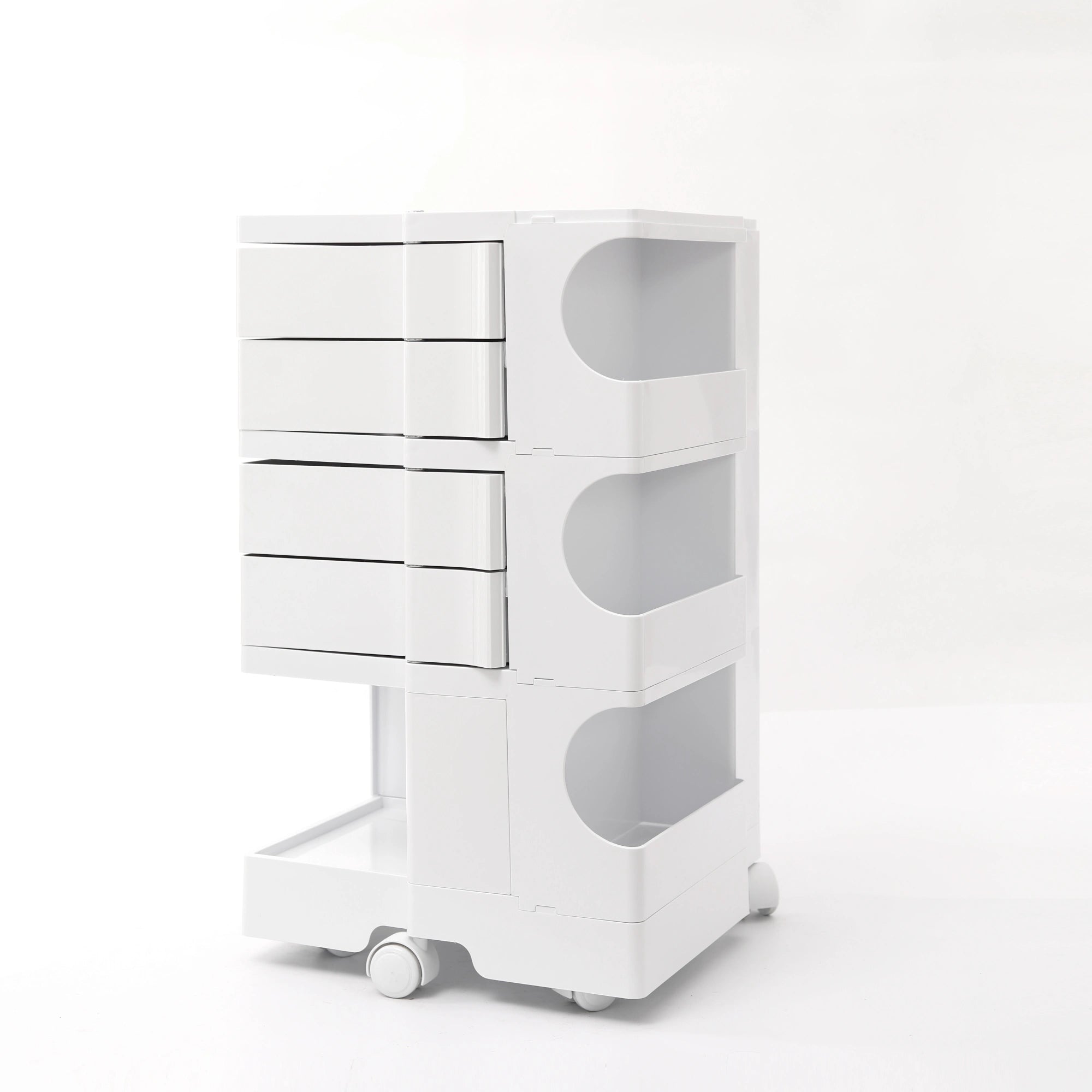 MODE Joe Colombo 3 Tier Boby Storage Trolley Cart Replica, White