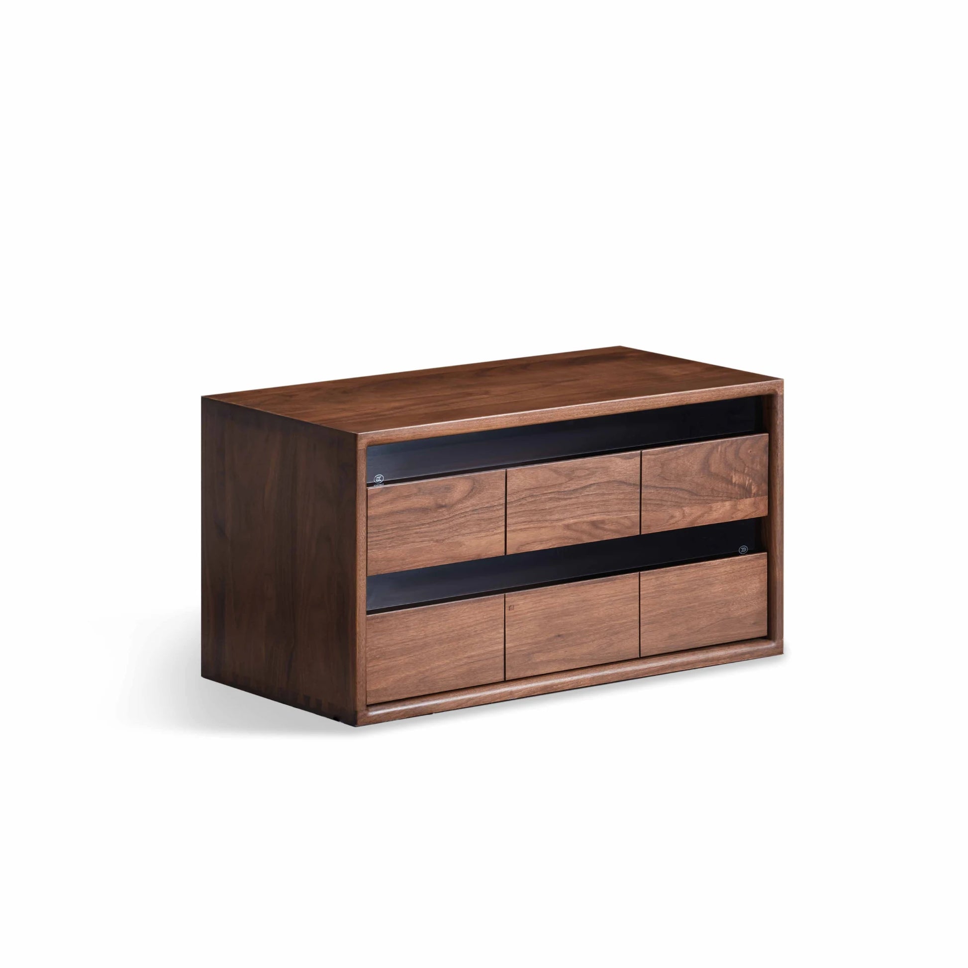 Solidwood Luxembourg 2-Drawer Module, American Black Walnut