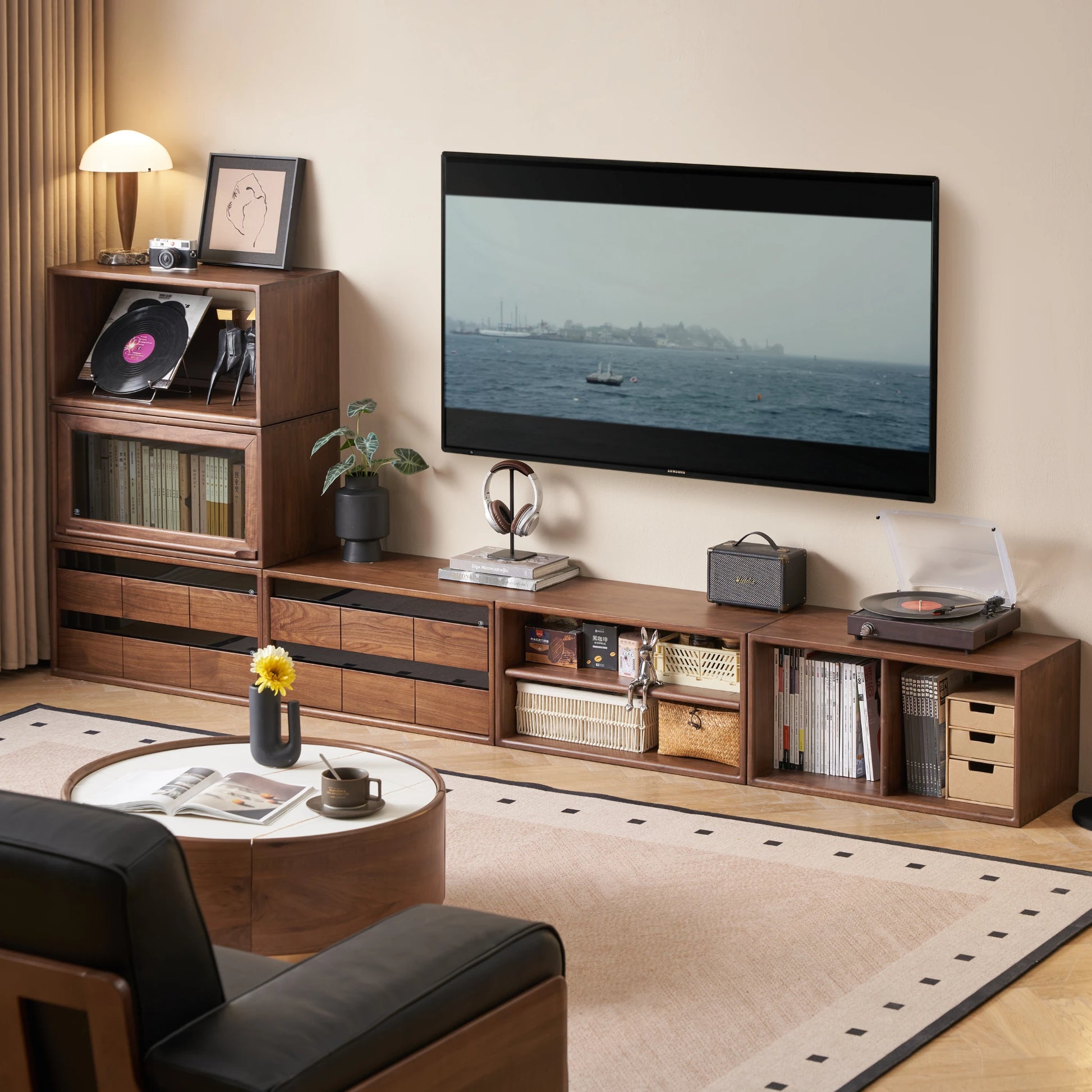 Solidwood Luxembourg 2-Drawer Module, American Black Walnut