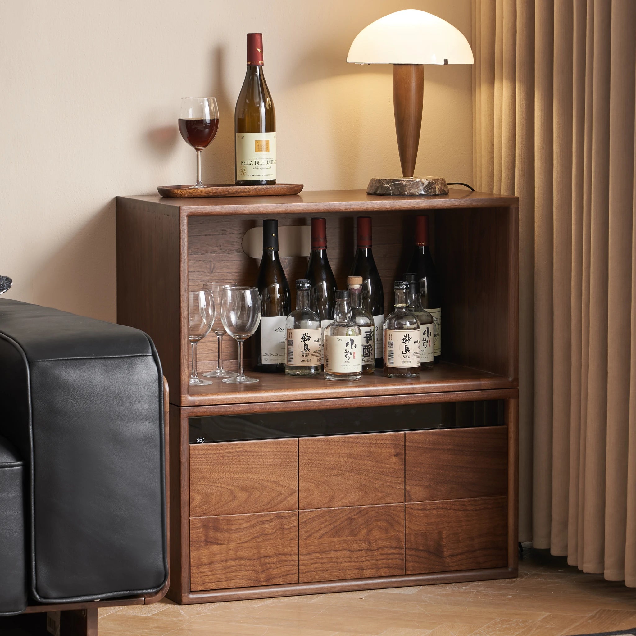 Solidwood Luxembourg 1-Drawer Module, American Black Walnut