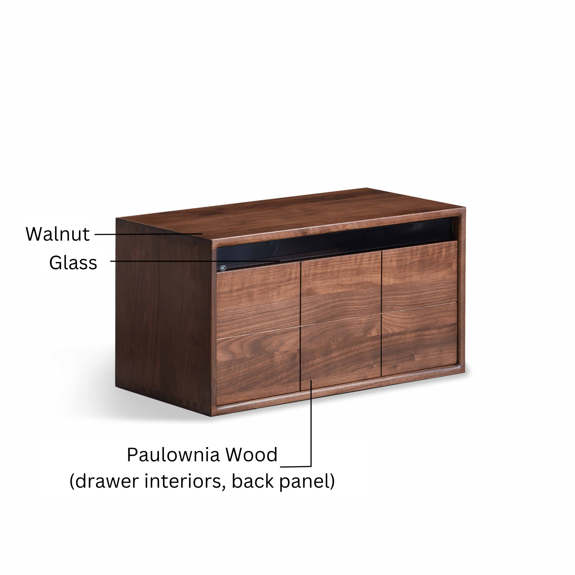 Solidwood Luxembourg 1-Drawer Module, American Black Walnut