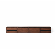 Solidwood Luxembourg Set of 4 Modular Entertainment Unit, American Black Walnut