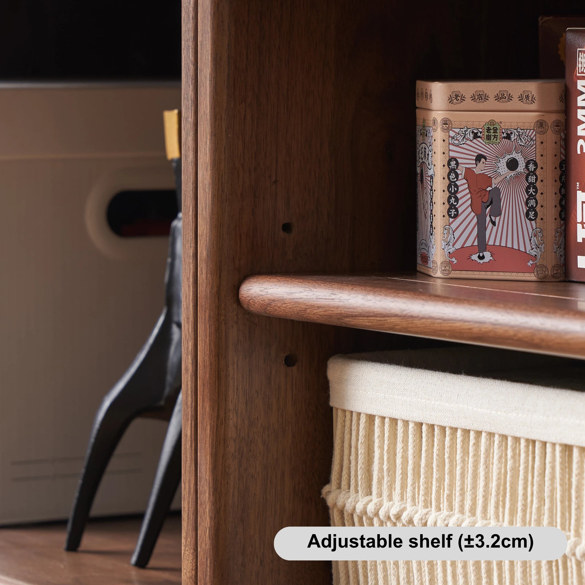 Solidwood Luxembourg Set of 8 Modular Entertainment Unit, American Black Walnut