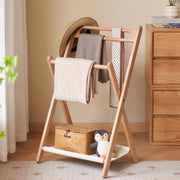 Solidwood Mia Foldable Clothes Rack, Premium Birch