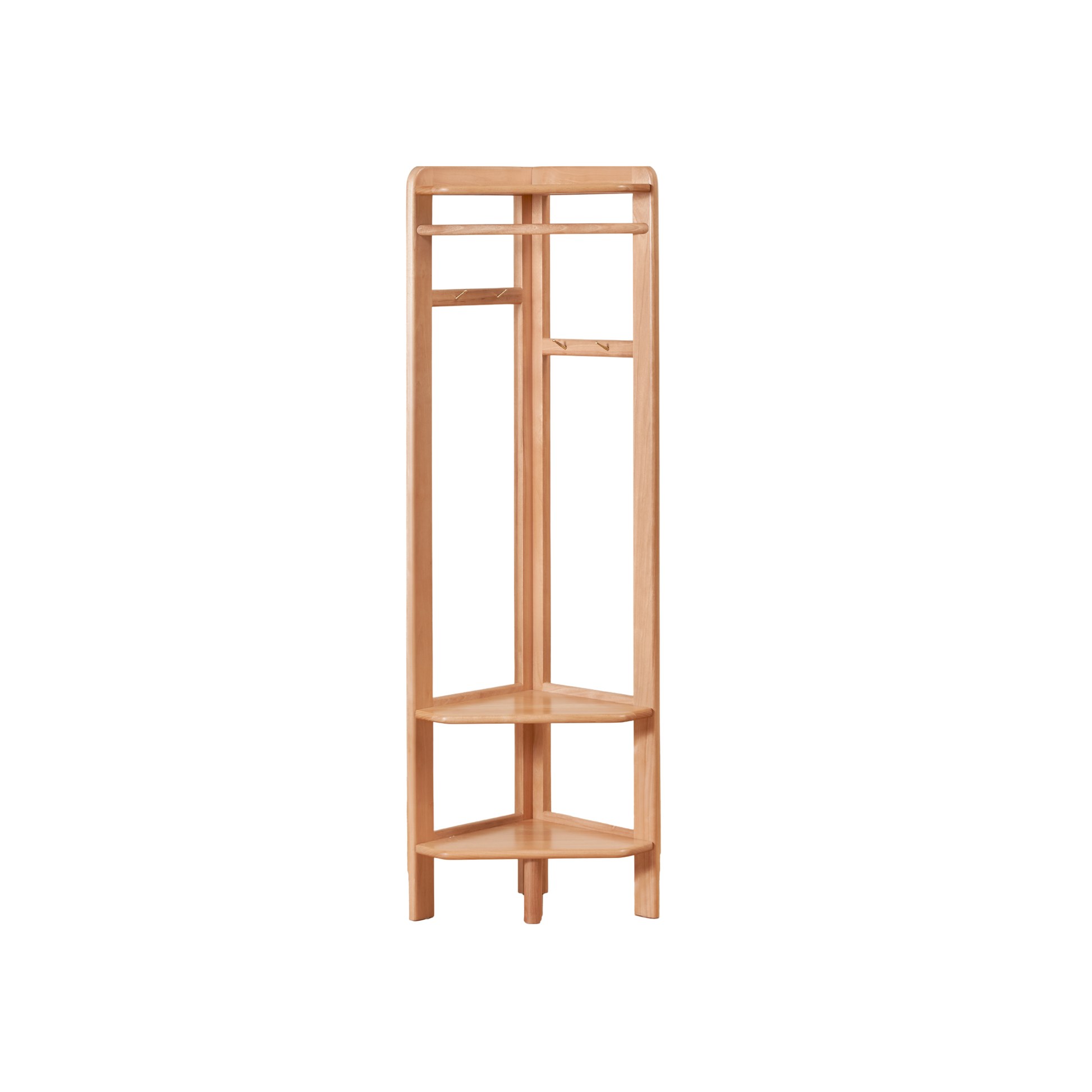 Solidwood Mia Corner Clothes Rack, Premium Birch