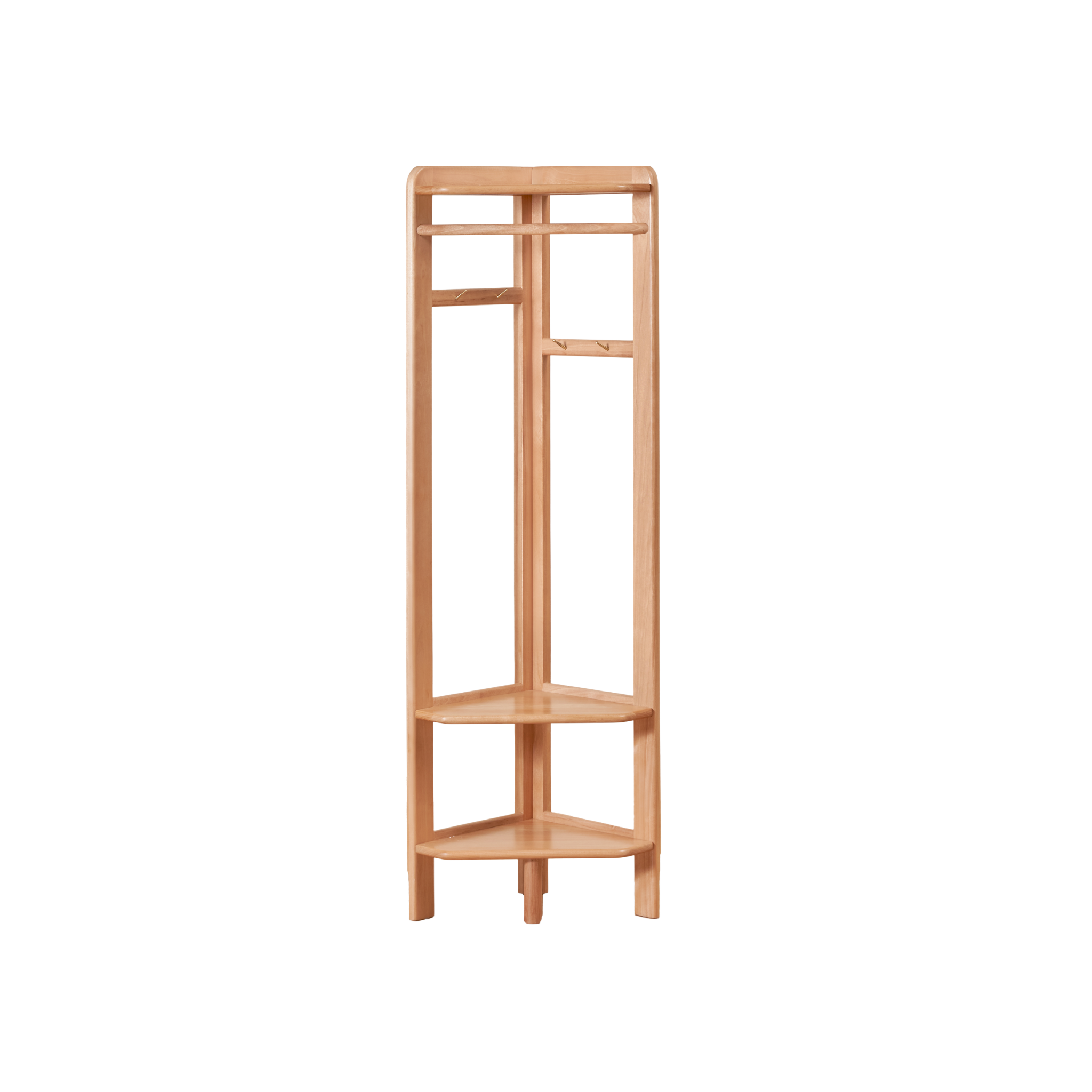 Solidwood Mia Corner Clothes Rack, Premium Birch
