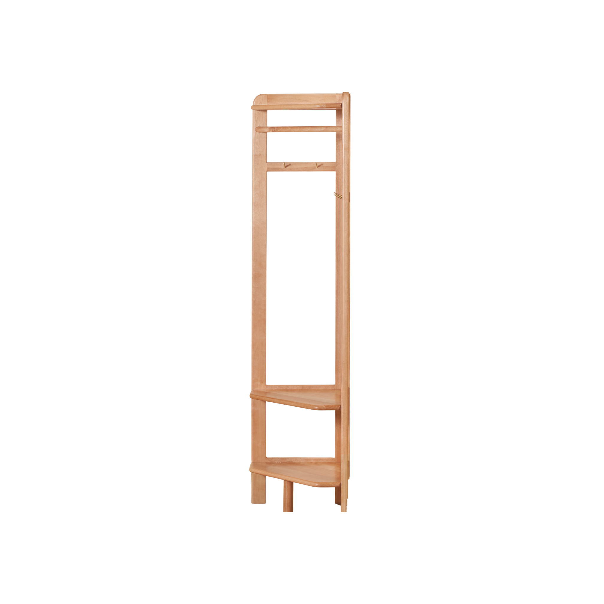 Solidwood Mia Corner Clothes Rack, Premium Birch