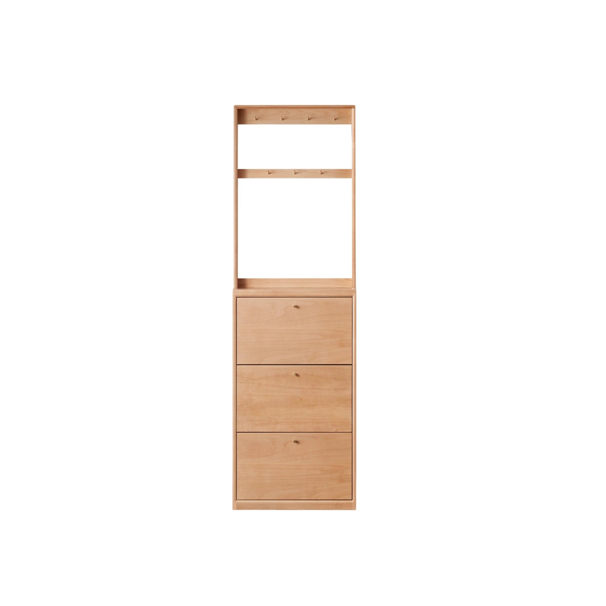 Solidwood Mia Shoe Cabinet, Premium Birch