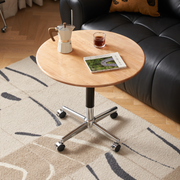 Solidwood Mia Height-Adjustable Side Table, Dia70cm