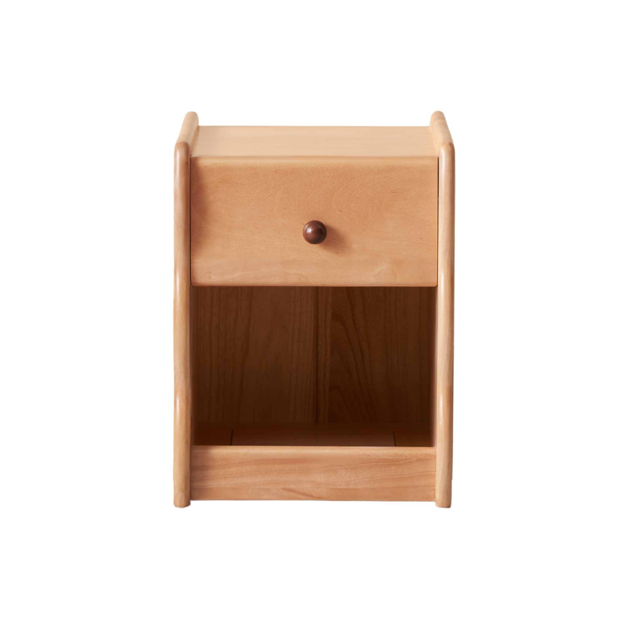 Solidwood Milo Kids Bedside Table, Premium Birch