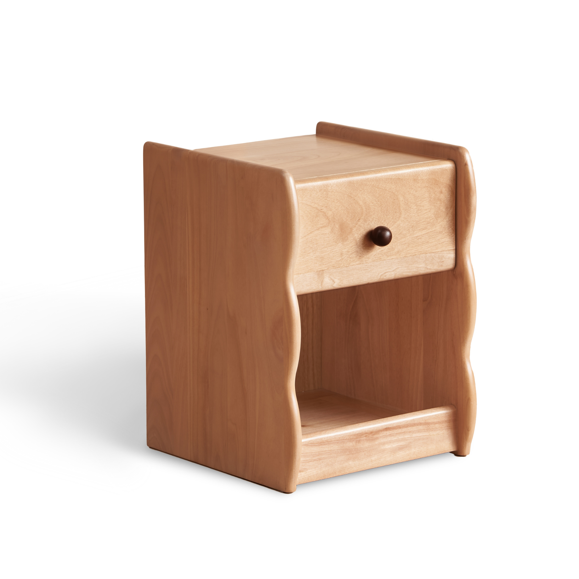 Solidwood Milo Kids Bedside Table, Premium Birch
