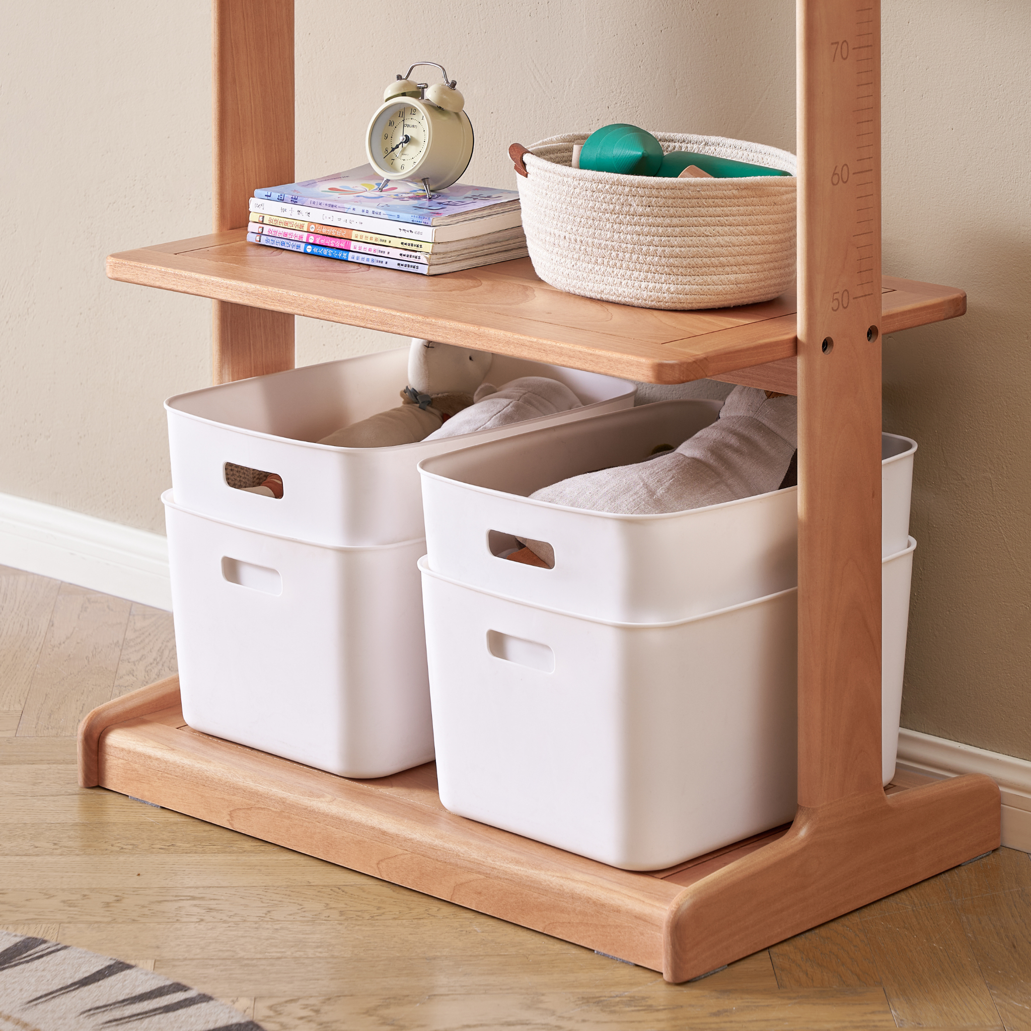 Solidwood Milo Kids Clothes Rack, Premium Birch