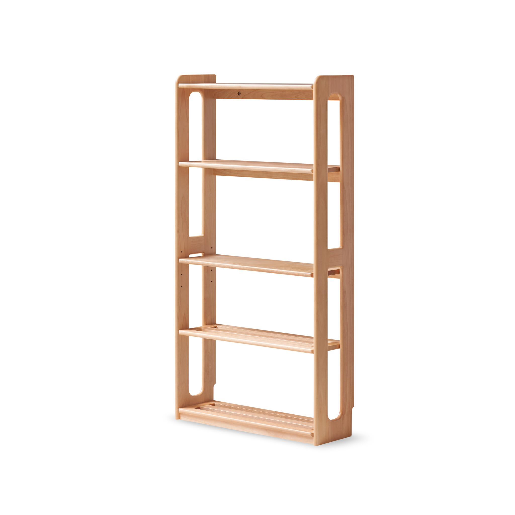 Solidwood Milo Kids 5-Tier Bookshelf, Premium Birch, W80cm