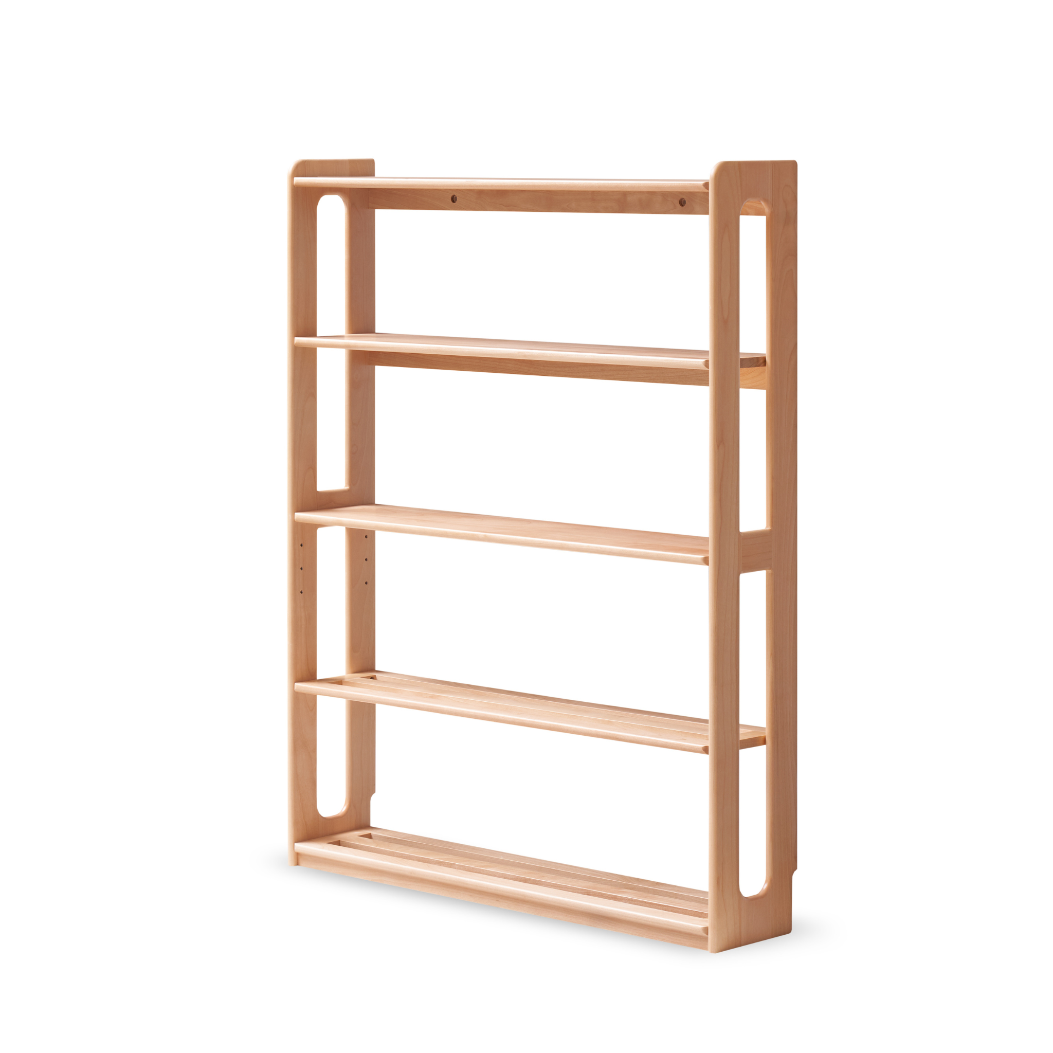 Solidwood Milo Kids 5-Tier Bookshelf, Premium Birch, W120cm