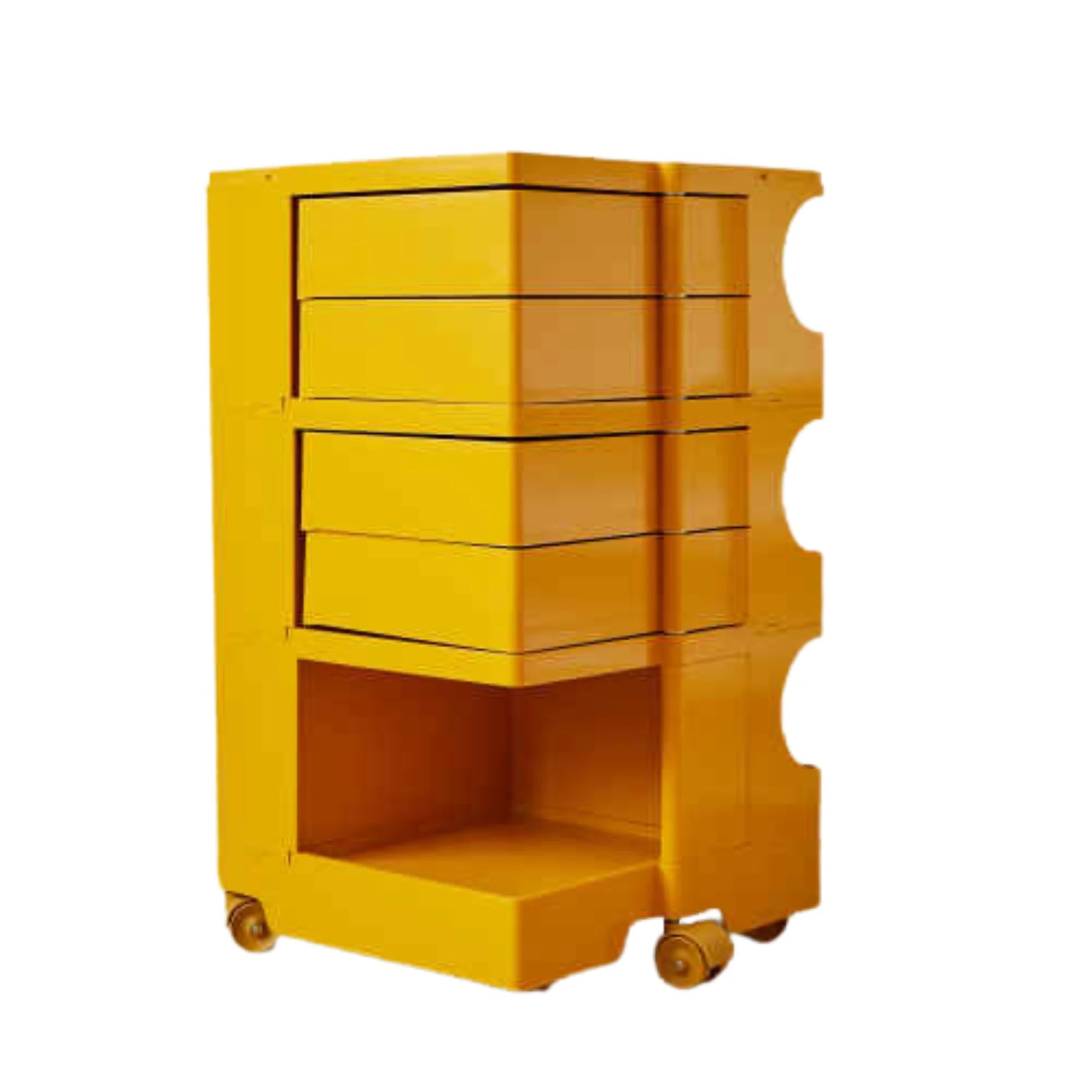 MODE Joe Colombo 3 Tier Boby Storage Trolley Cart Replica, Yellow
