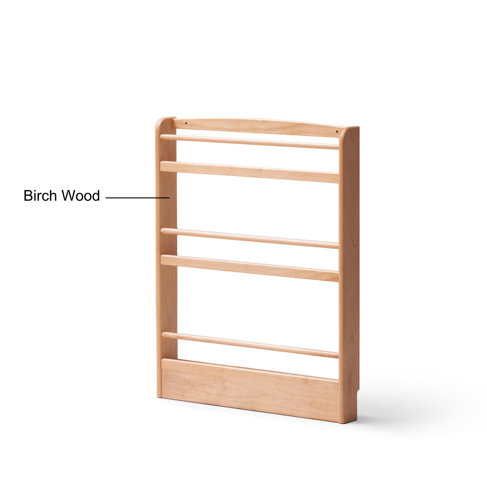 Solidwood Milo Kids 3-Tier Display Bookshelf, Premium Birch
