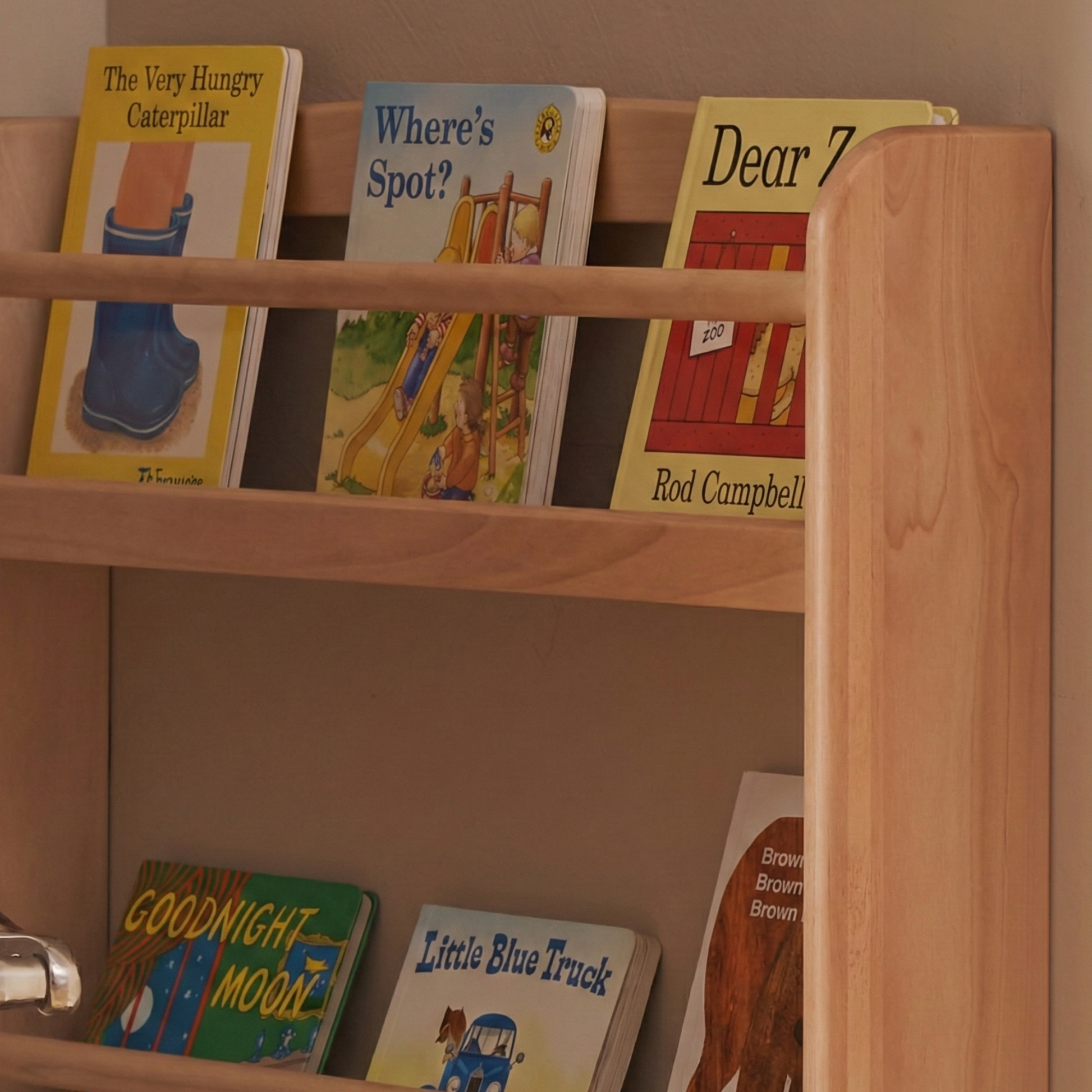 Solidwood Milo Kids 5-Tier Display Bookshelf, Premium Birch