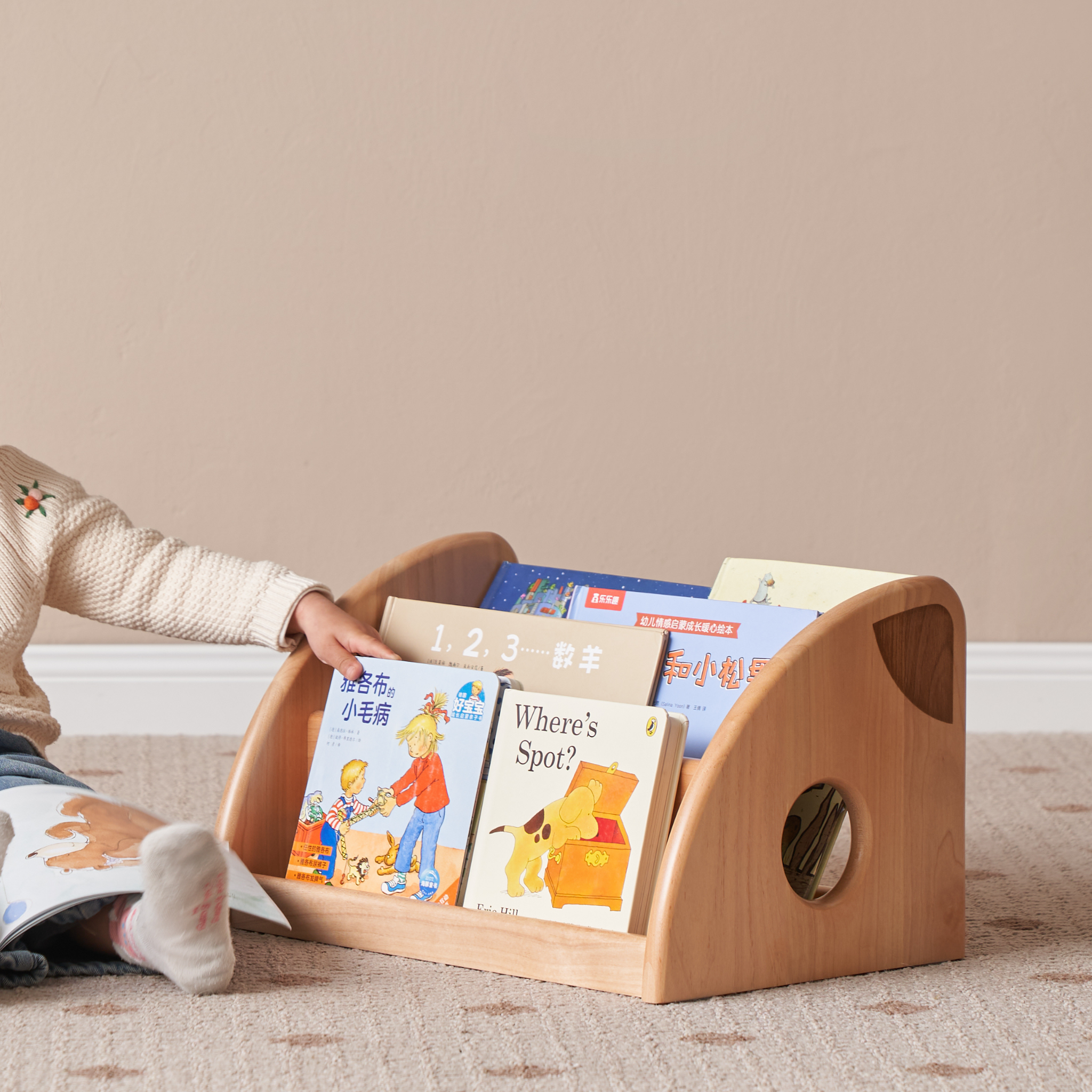 Solidwood Milo Kids Toy Storage Set, Premium Birch