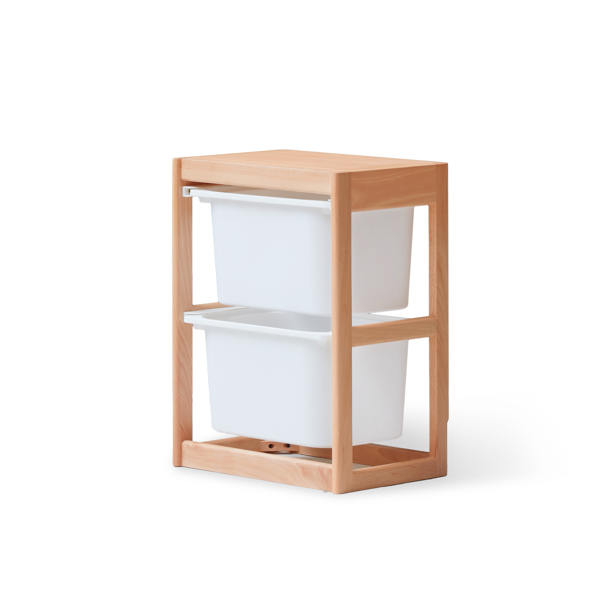 Solidwood Milo Kids Toy Storage Module with 2 Boxes, Premium Birch