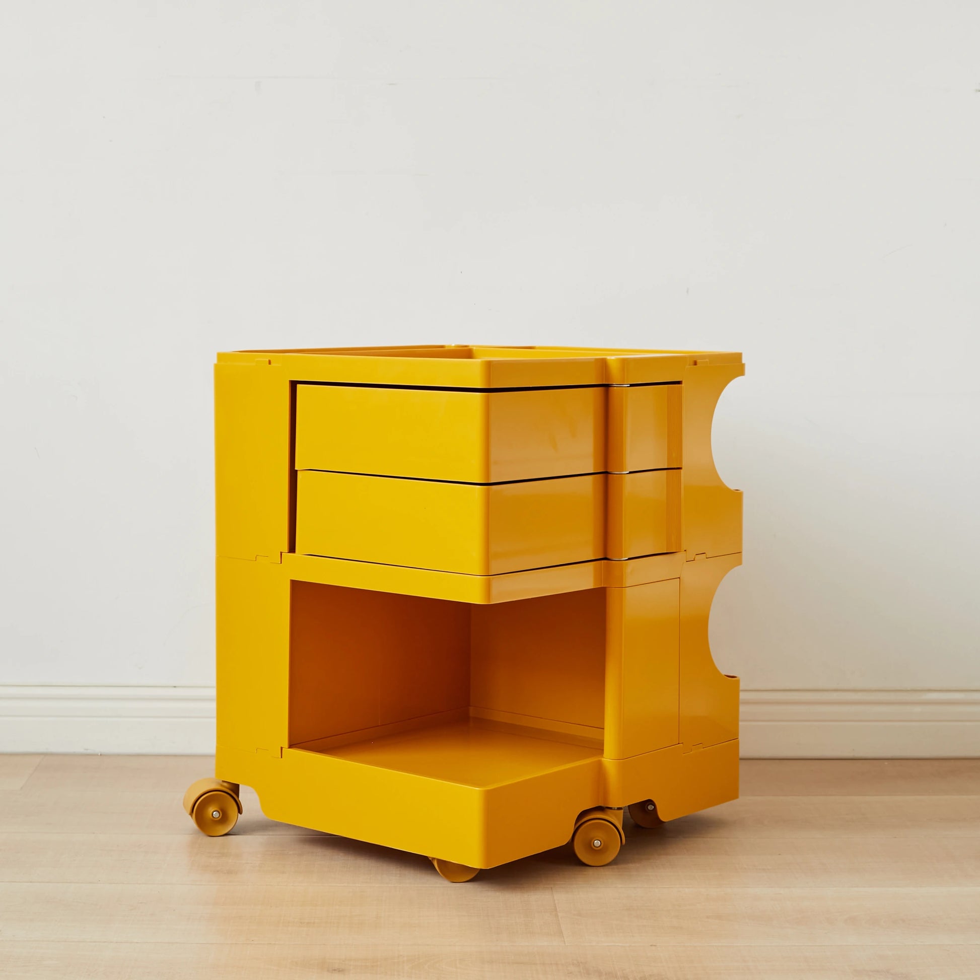 MODE Joe Colombo 2 Tier Boby Storage Trolley Cart Replica, Yellow