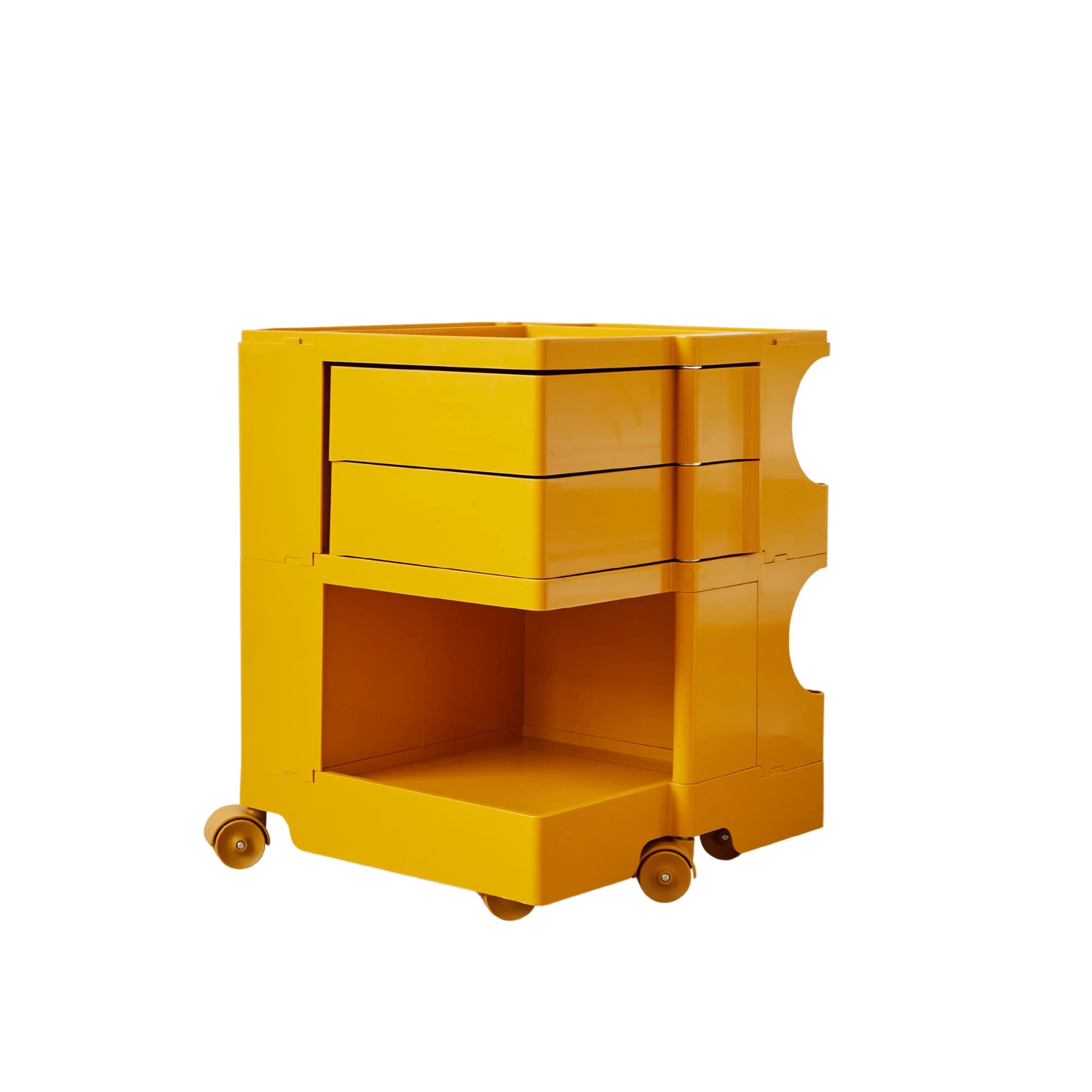MODE Joe Colombo 2 Tier Boby Storage Trolley Cart Replica, Yellow