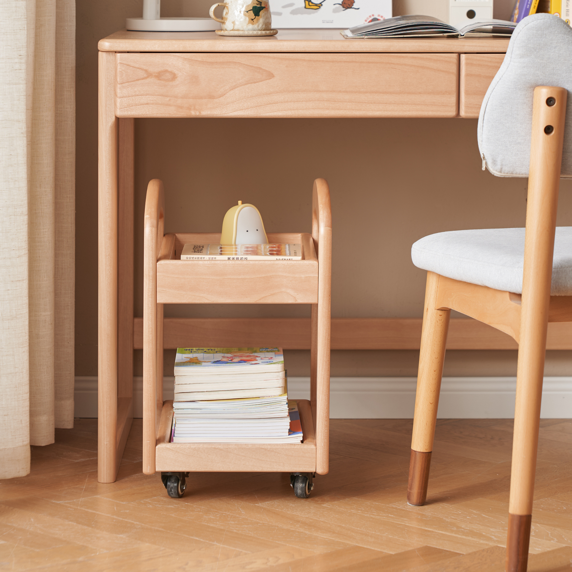 Solidwood Milo Side Table, Premium Birch