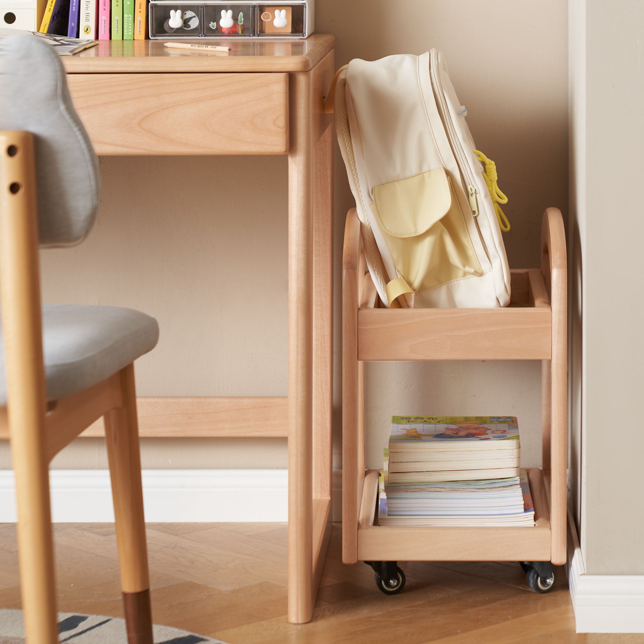 Solidwood Milo Side Table, Premium Birch