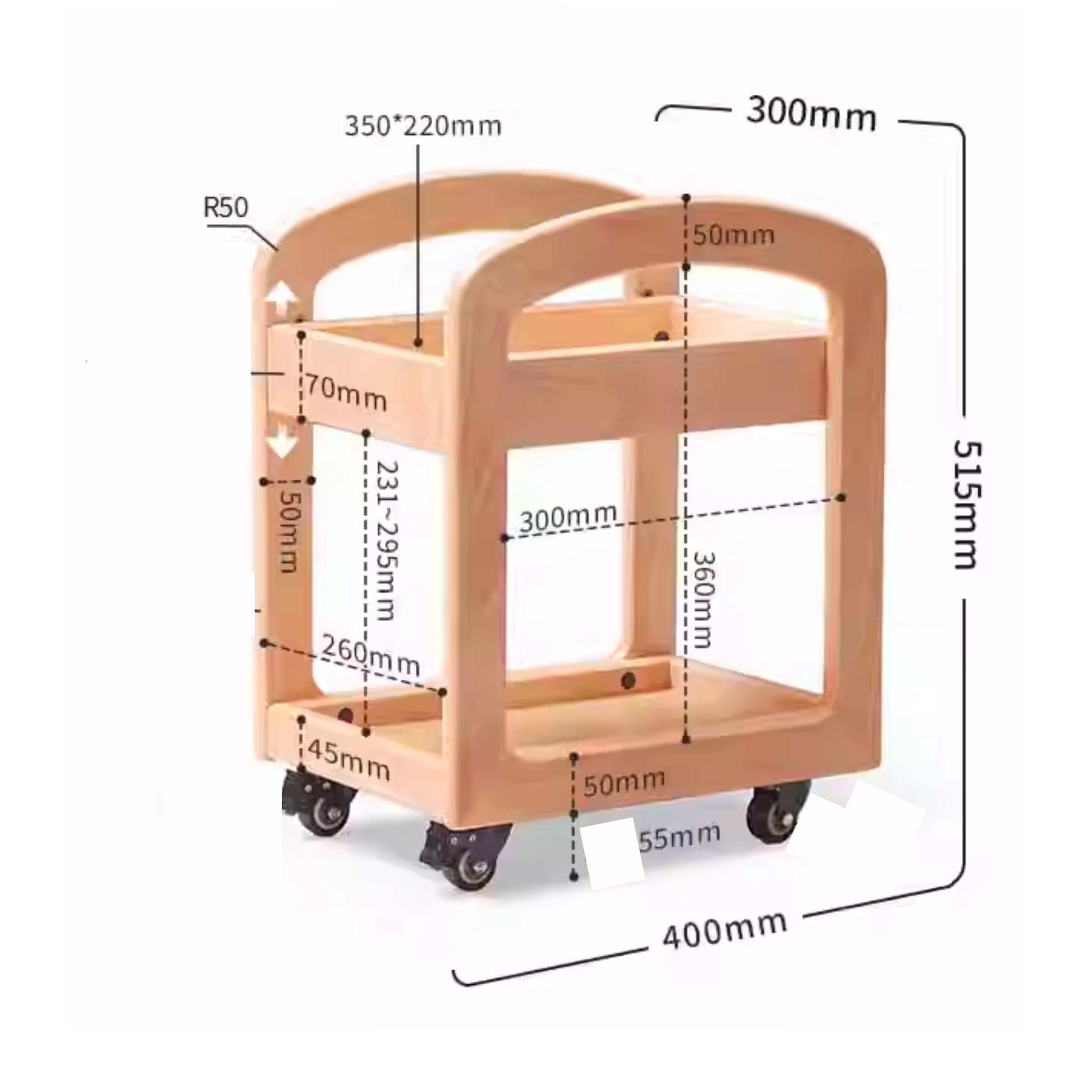 Solidwood Milo Side Table, Premium Birch