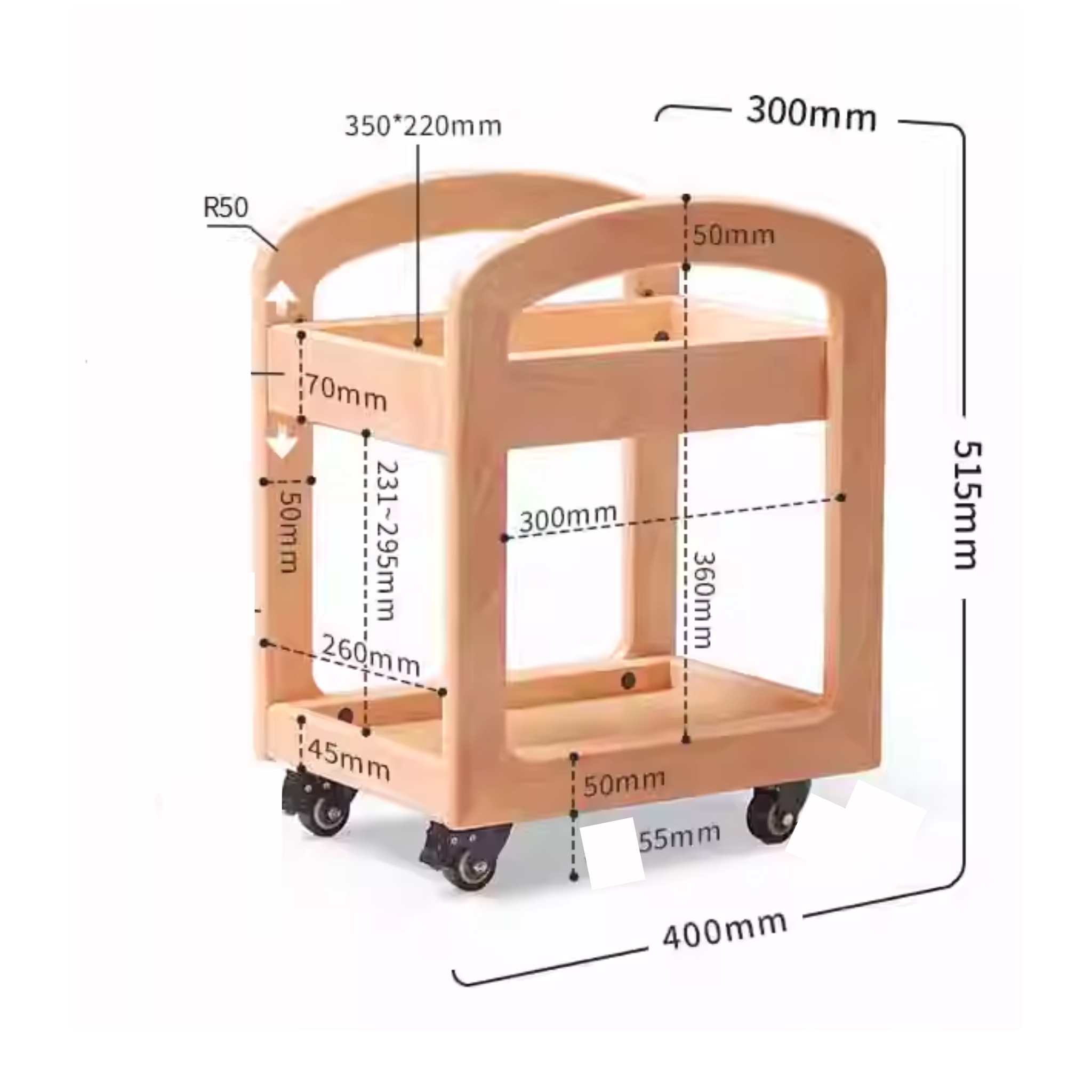 Solidwood Milo Side Table, Premium Birch