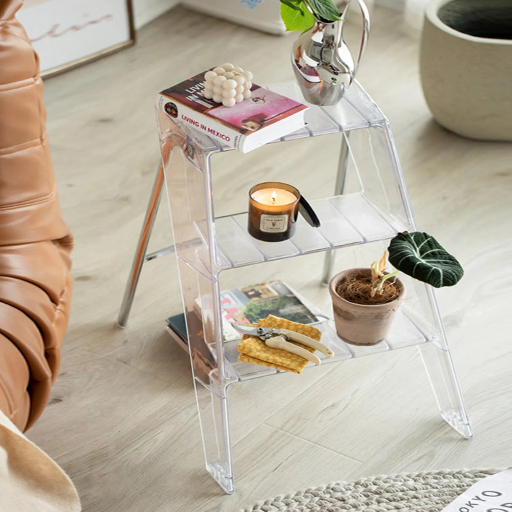 MODE Alberto Meda Fording Side Table Replica, Transparent