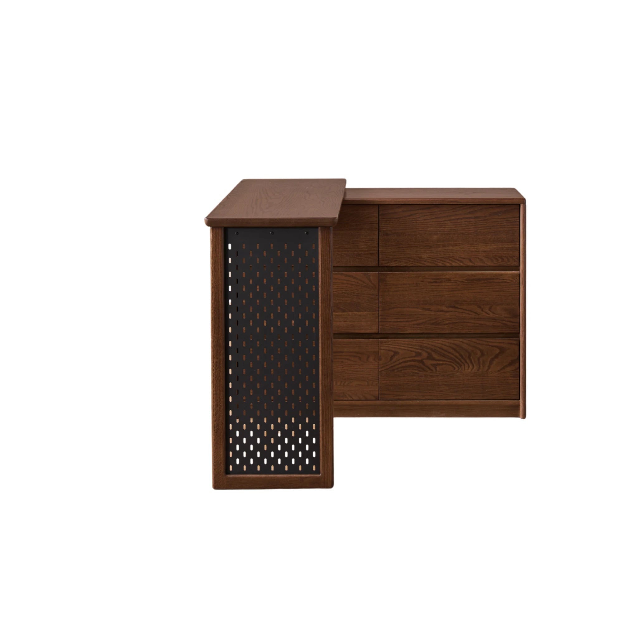 Solidwood Radiant Extendable Dressing Table, Walnut Oak