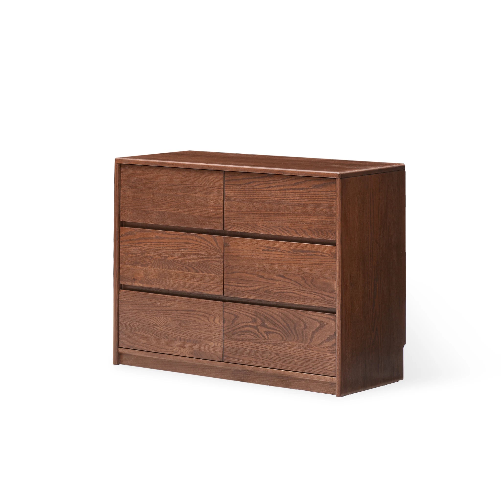 Solidwood Radiant Chest of 6 Drawers, Walnut Oak